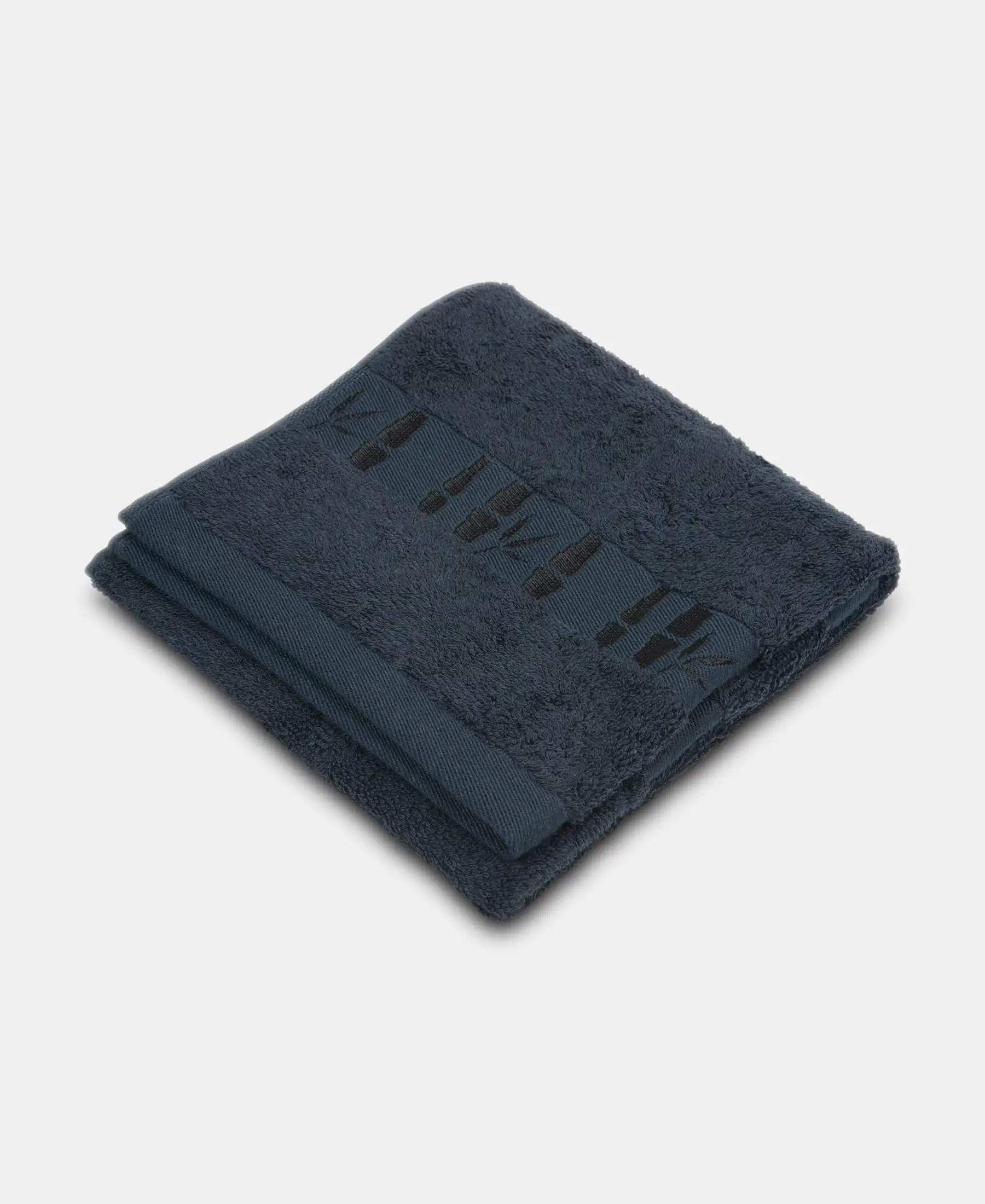 Bamboo Cotton Blend Terry Ultrasoft and Durable Hand Towel with Natural StayFresh Properties - Navy (Pack of 2) - Image 2