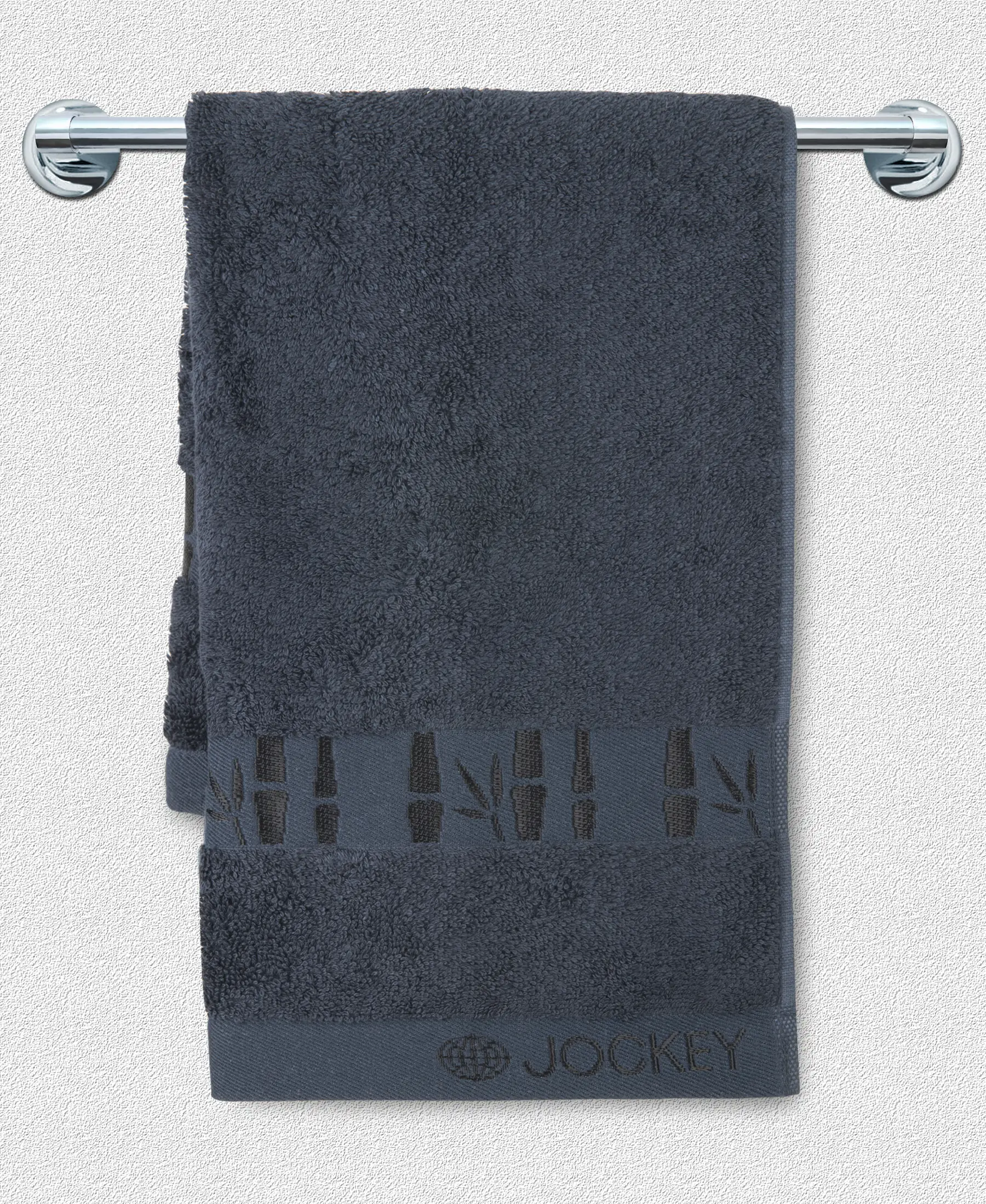 Bamboo Cotton Blend Terry Ultrasoft and Durable Hand Towel with Natural StayFresh Properties - Navy (Pack of 2) - Image 4