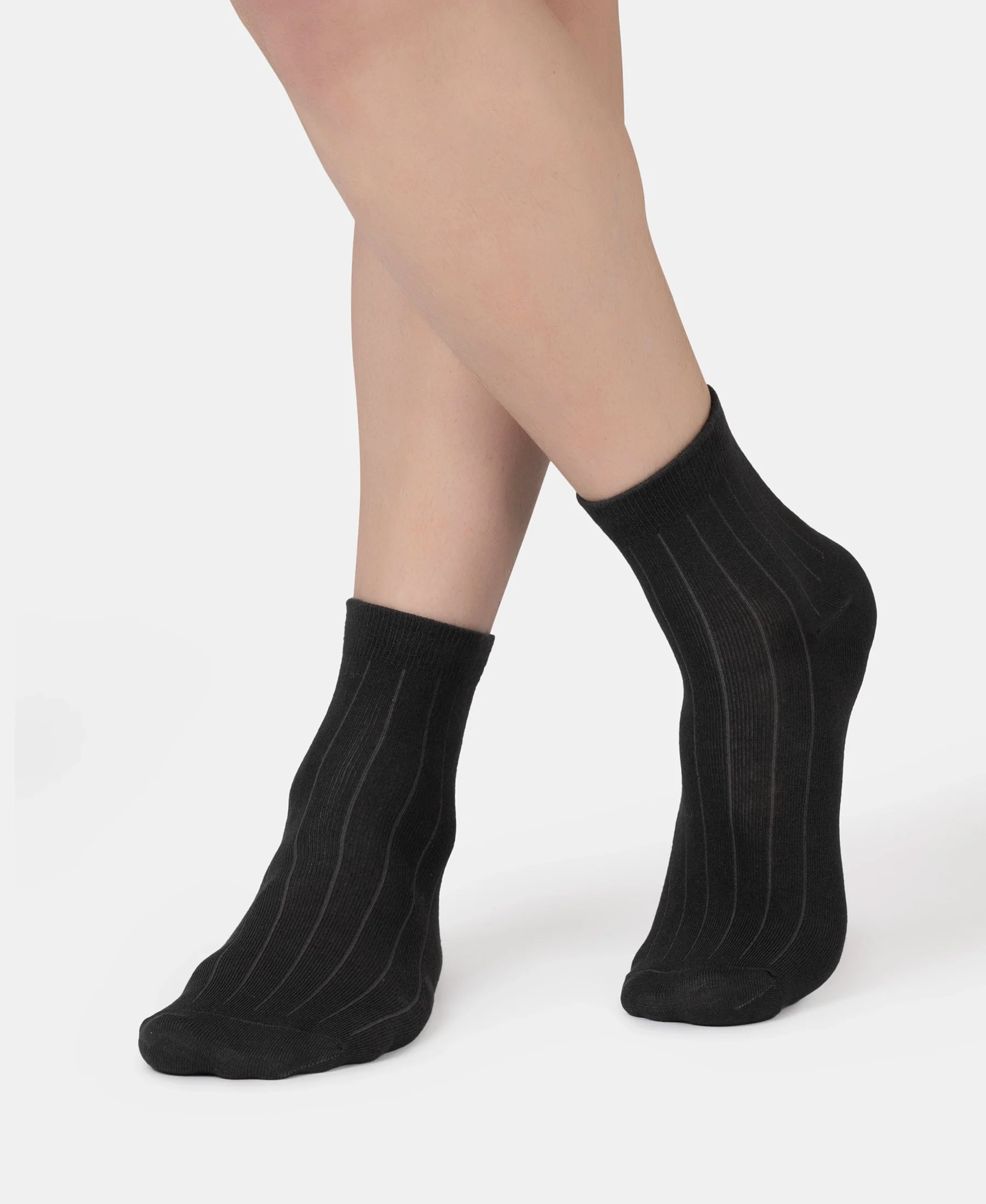 Bamboo Fiber 4 Way Stretch Ankle Length Socks With Stayfresh Treatment - Gun Metal - Image 5