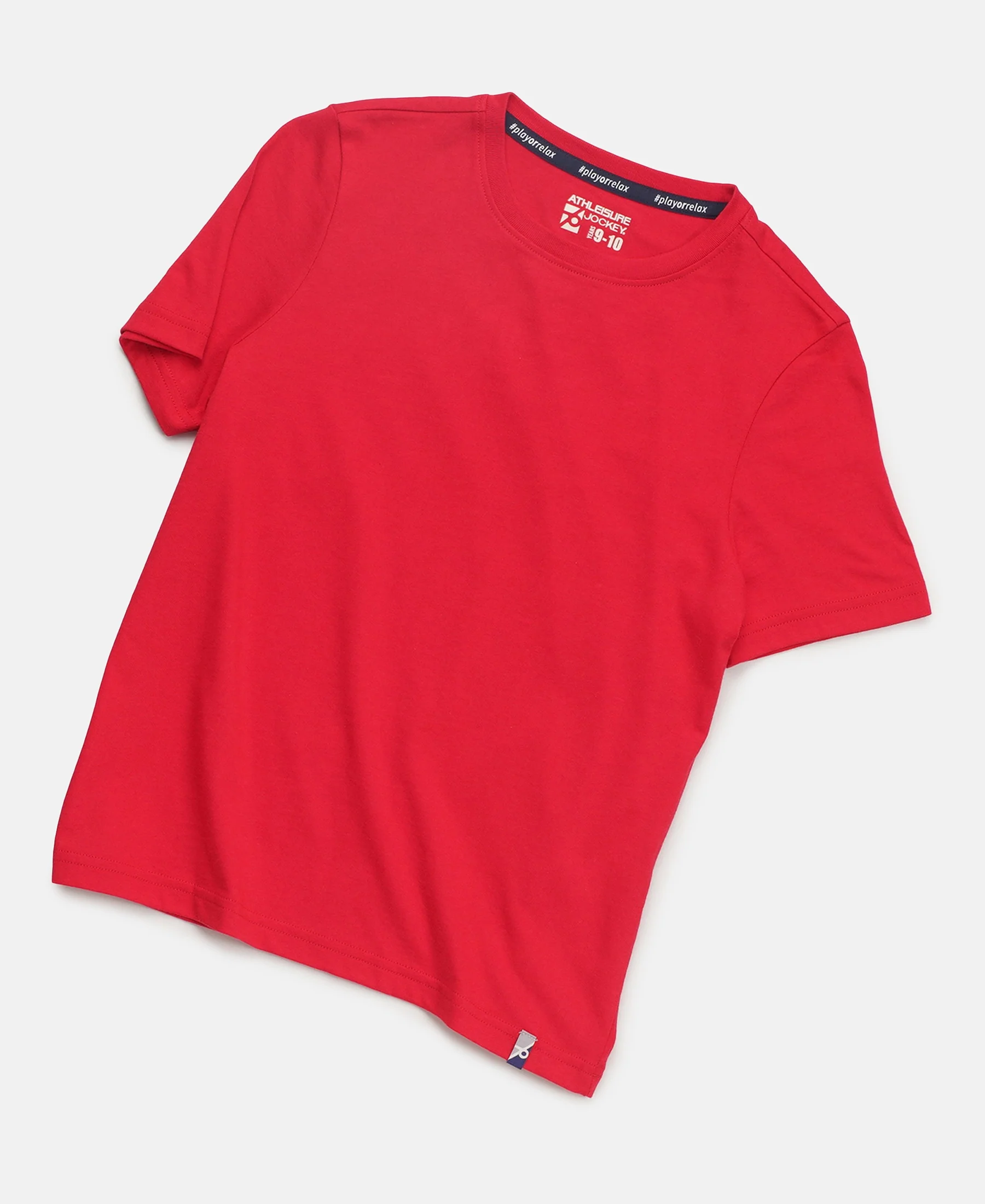 Boy's Super Combed Cotton Round Neck Half Sleeve T-Shirt - Team Red - Image 4
