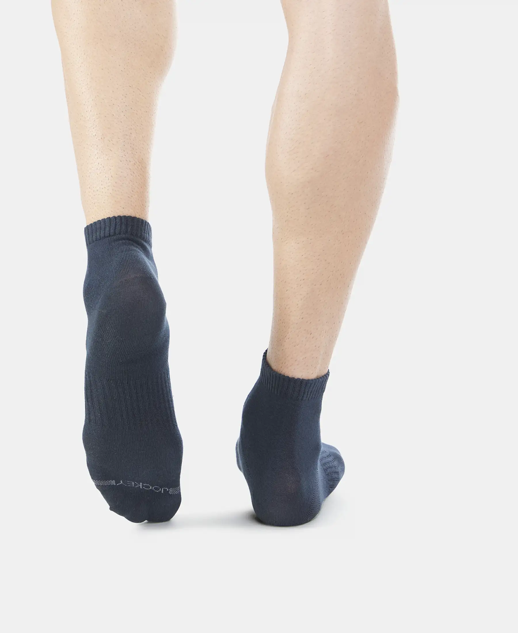 Compact Cotton Elastane Stretch Ankle Length Socks With StayFresh Treatment - Black - Image 3