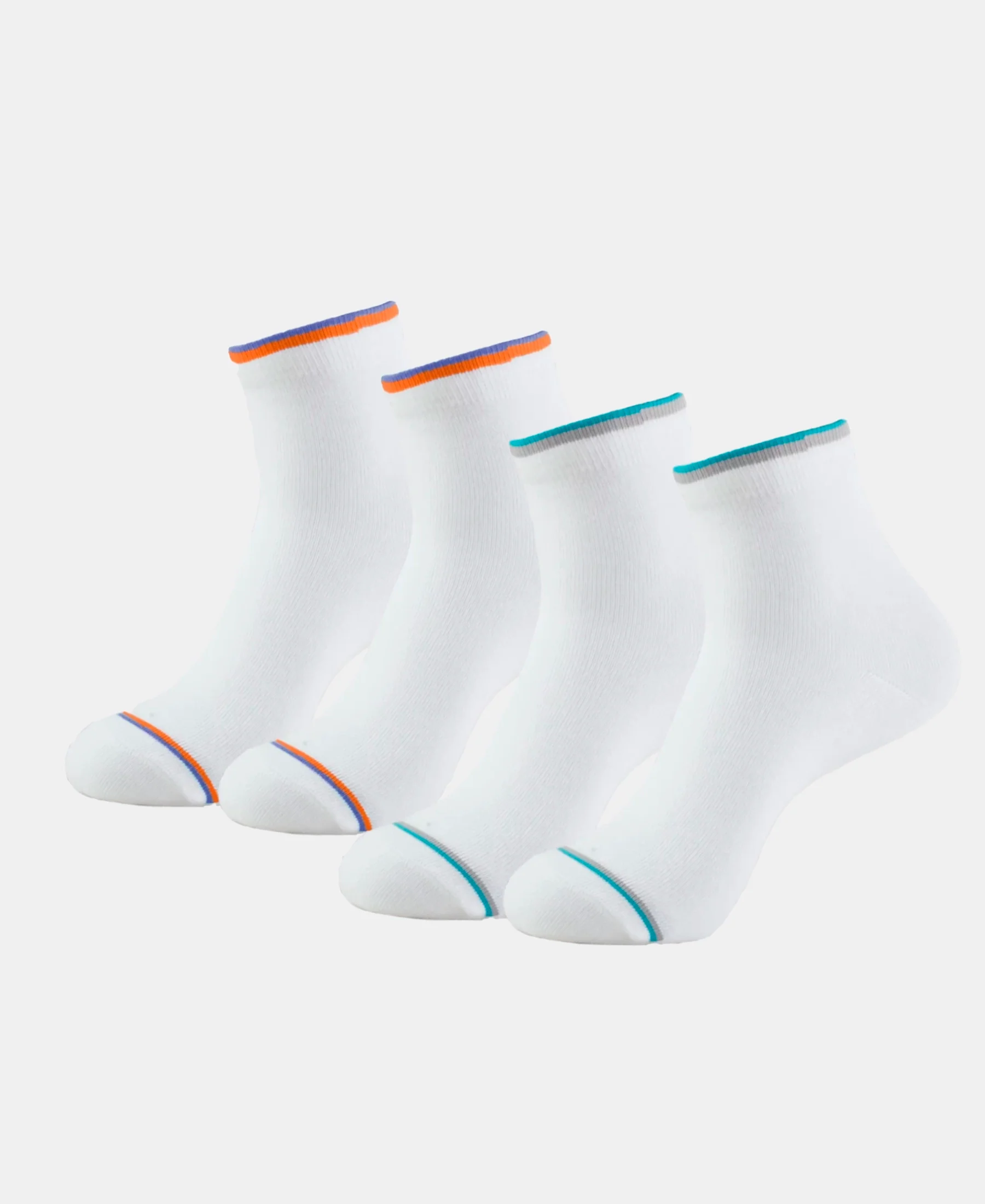 Compact Cotton Elastane Stretch Ankle Length Socks With StayFresh Treatment - White (Pack of 2) - Image 5