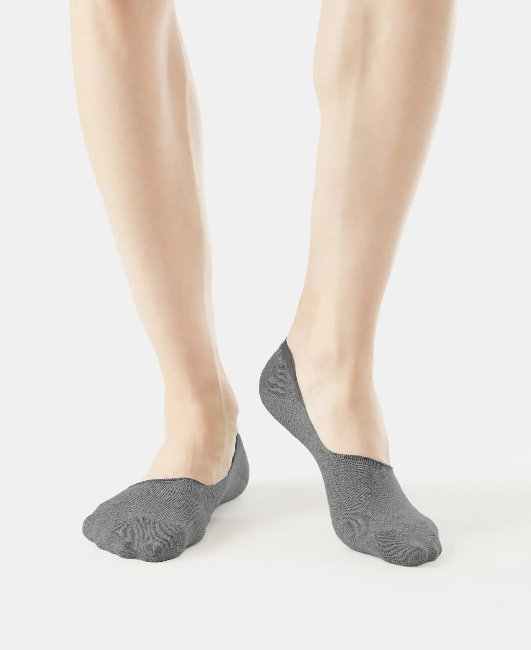 Compact Cotton Elastane Stretch No Show Socks With StayFresh Treatment - Black, Grey & Charcoal (Pack of 3) - Image 10