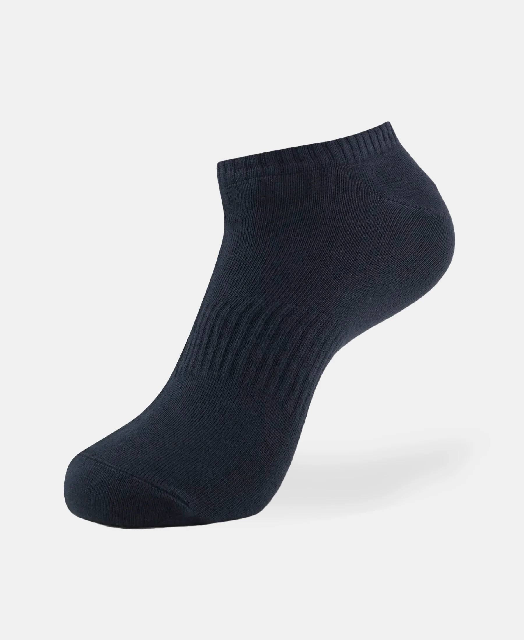 Compact Cotton Elastane Stretch Low Show Socks With StayFresh Treatment - Black - Image 5