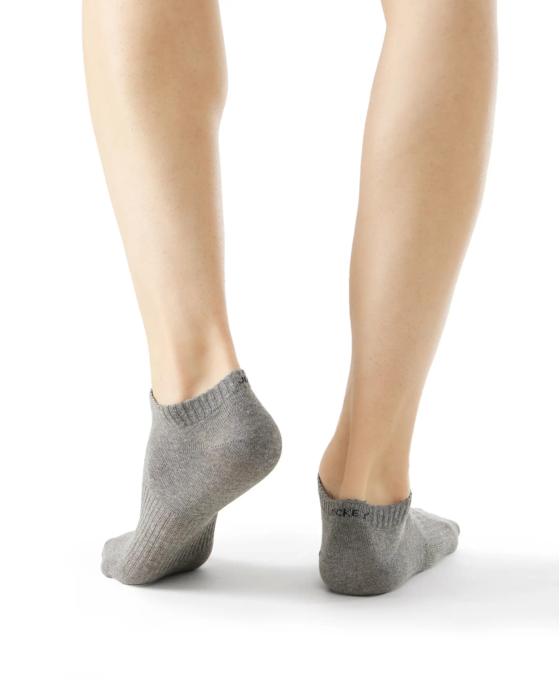 Compact Cotton Elastane Stretch Low Show Socks With StayFresh Treatment - Black/Grey Melange/Navy Melange (Pack of 3) - Image 11