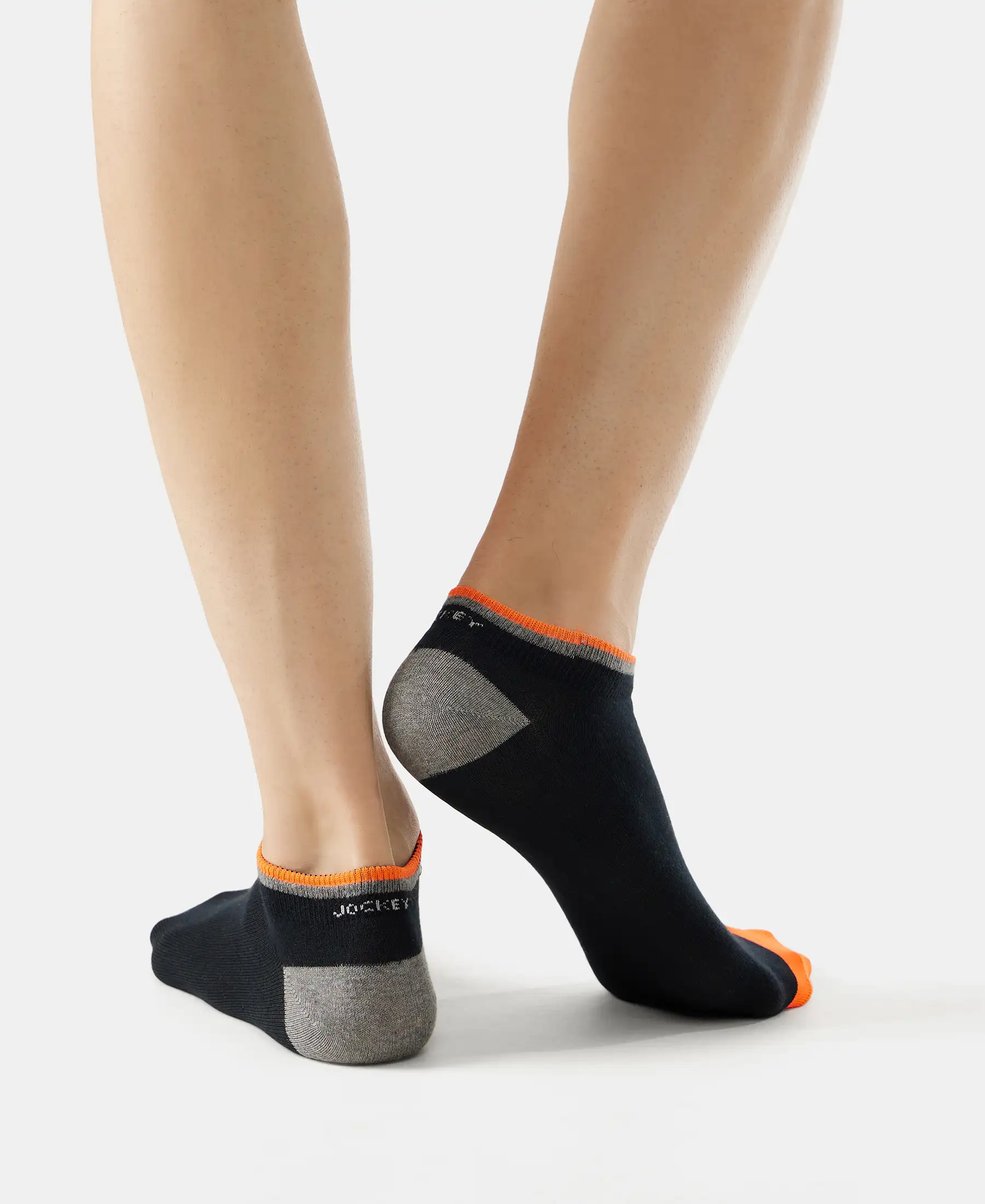 Compact Cotton Elastane Stretch Low Show Socks With StayFresh Treatment - Black (Pack of 2) - Image 9