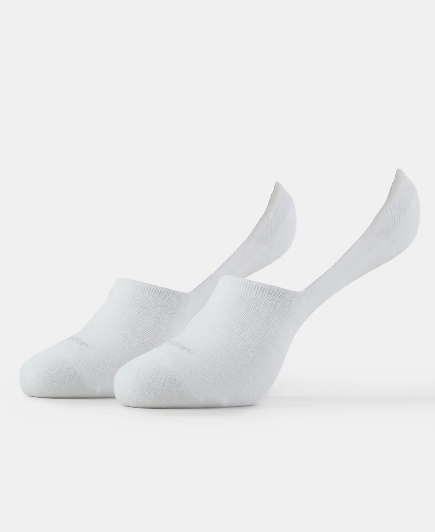 Compact Cotton Elastane Stretch No Show Socks With StayFresh Treatment - White (Pack of 2) - Image 5