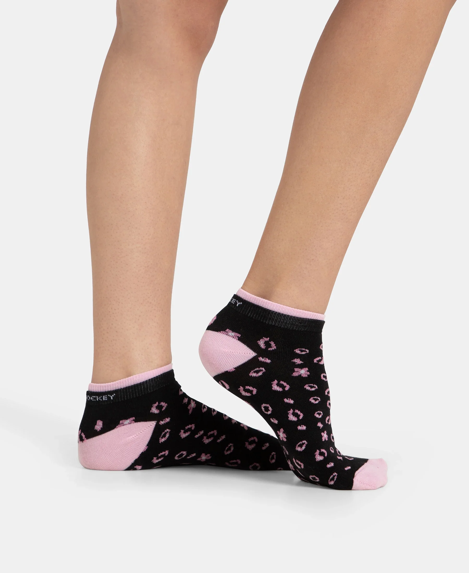 Compact Cotton Stretch Low Show Socks with StayFresh Treatment - Black & Pirouette (Pack of 2) - Image 10