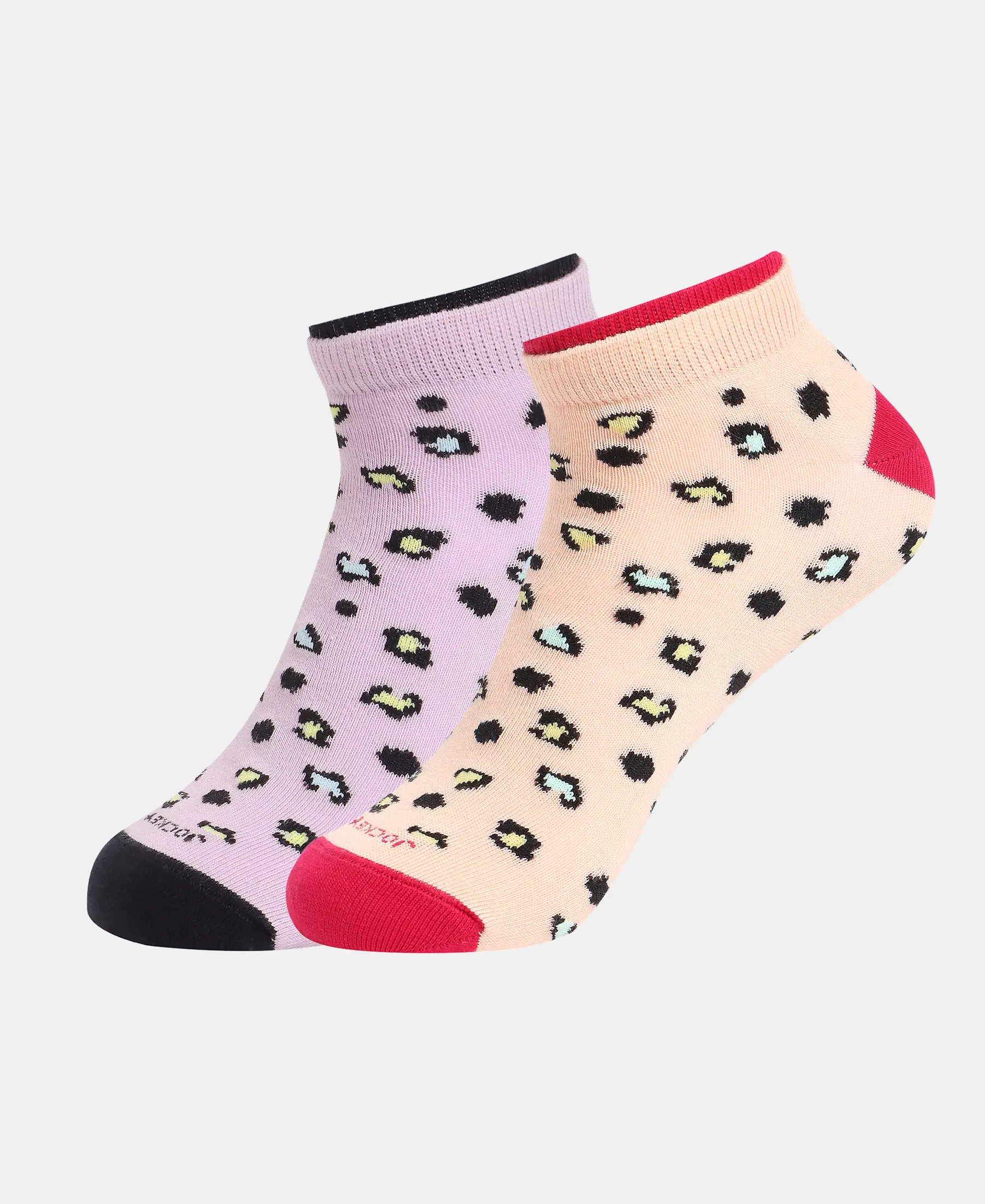 Compact Cotton Stretch Low Show Socks with StayFresh Treatment - Orchid Bloom - Peach Melba (Pack of 2) - Image 6