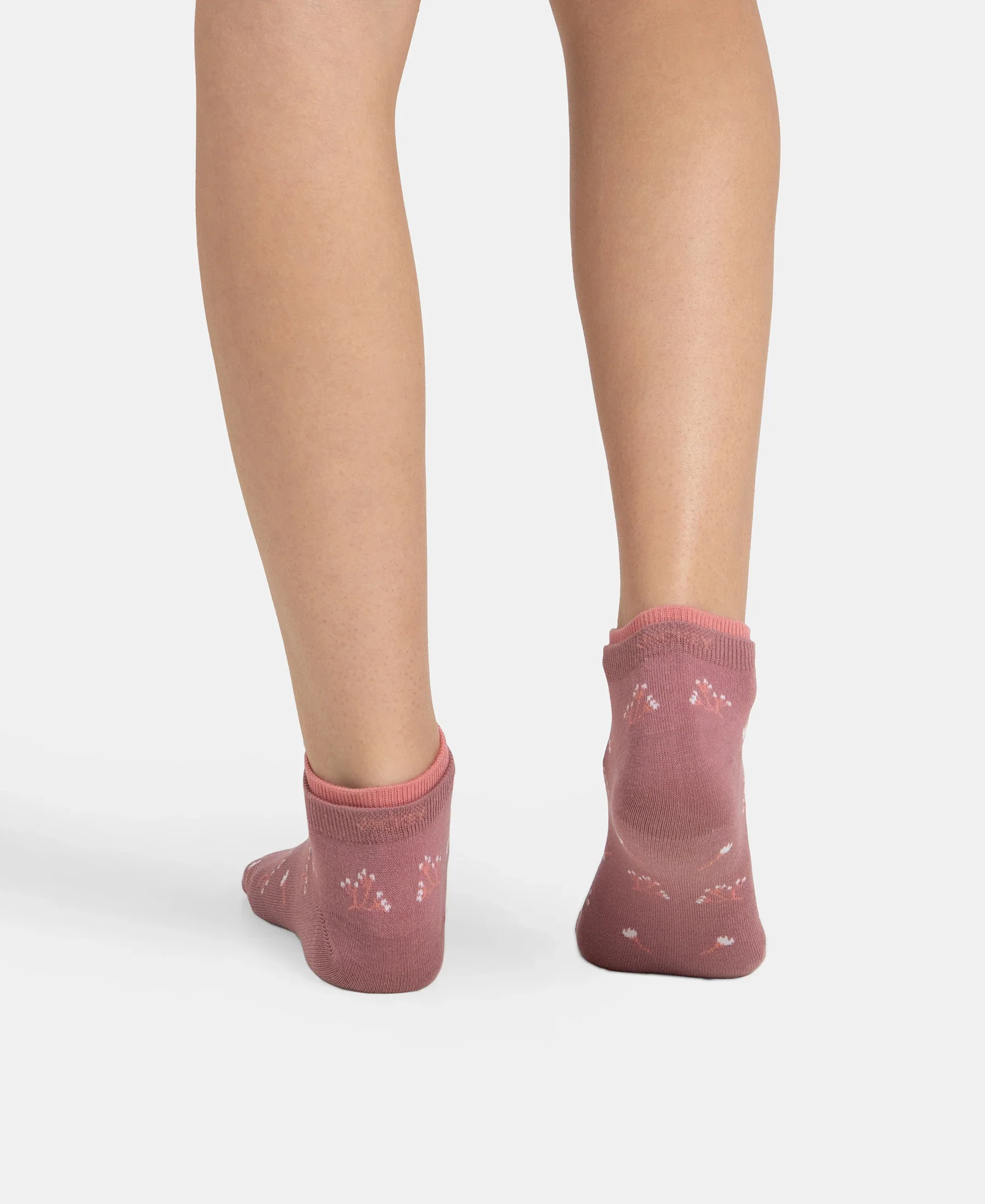 Compact Cotton Stretch Low Show Socks with StayFresh Treatment - Pale Mauve & Wistful Mauve (Pack of 2) - Image 10