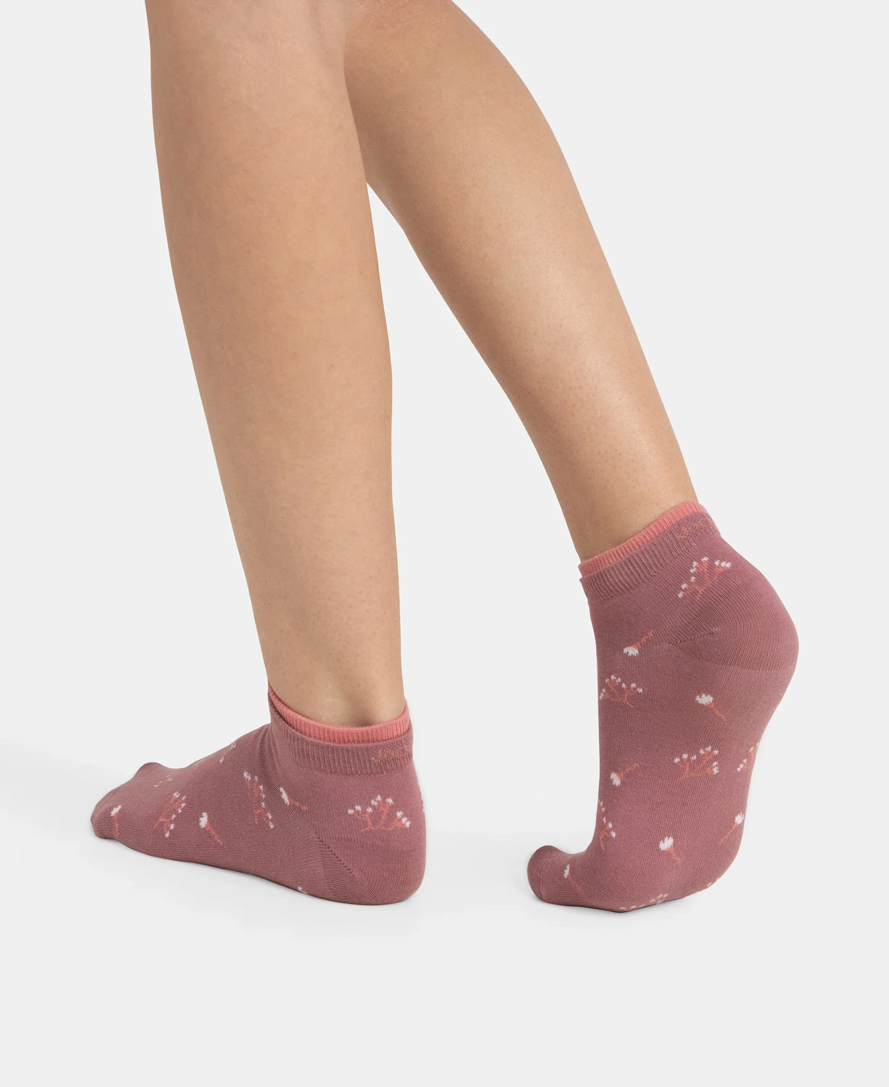 Compact Cotton Stretch Low Show Socks with StayFresh Treatment - Pale Mauve & Wistful Mauve (Pack of 2) - Image 11