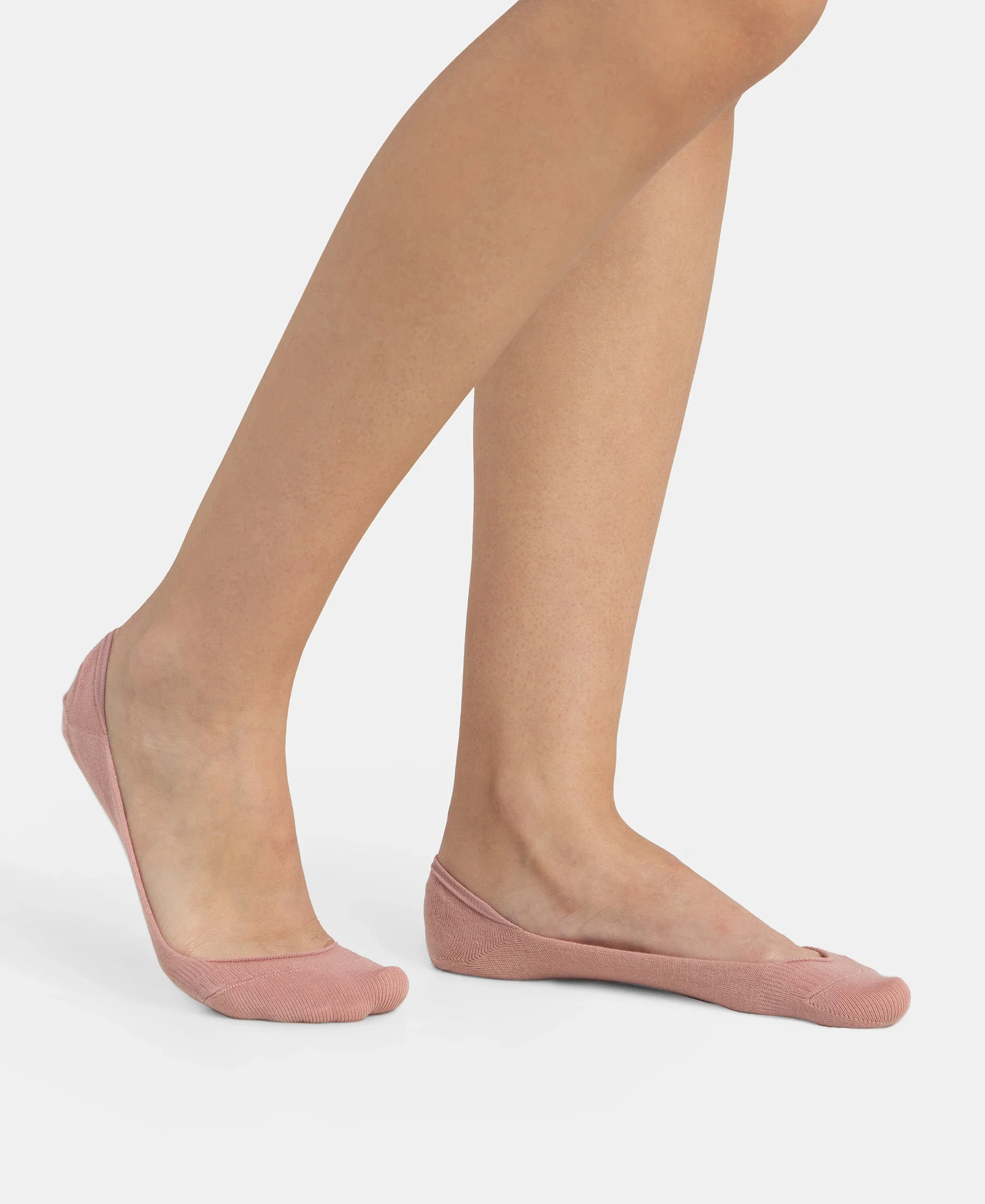 Compact Cotton Stretch No Show Socks With Stay Fresh Treatment - Pale Mauve - Image 3