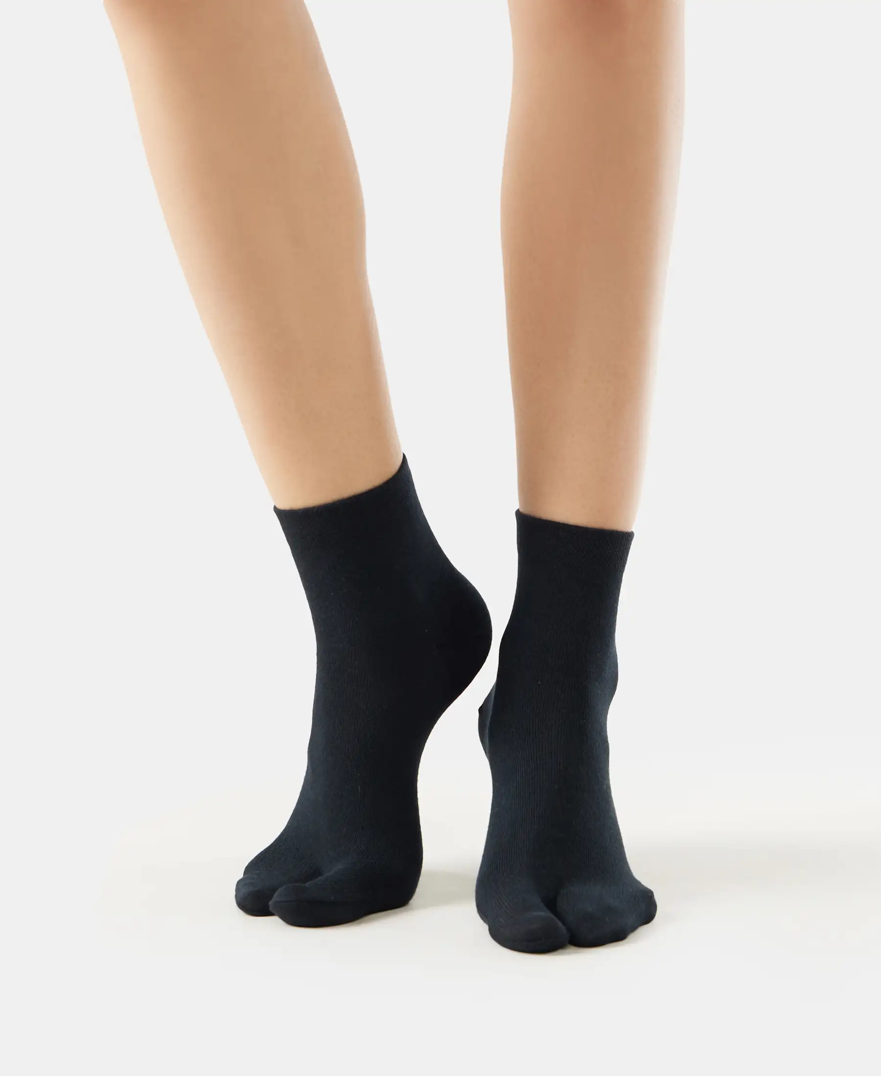 Compact Cotton Stretch Toe Socks with StayFresh Treatment - Black (Pack of 2) - Image 5