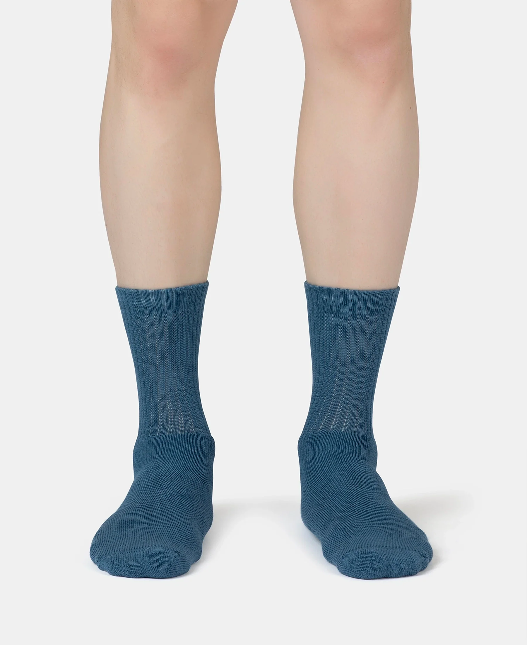 Compact Cotton Terry Crew Length Socks With StayFresh Treatment - Navy, Grey Melange & Stellar (Pack of 3) - Image 2