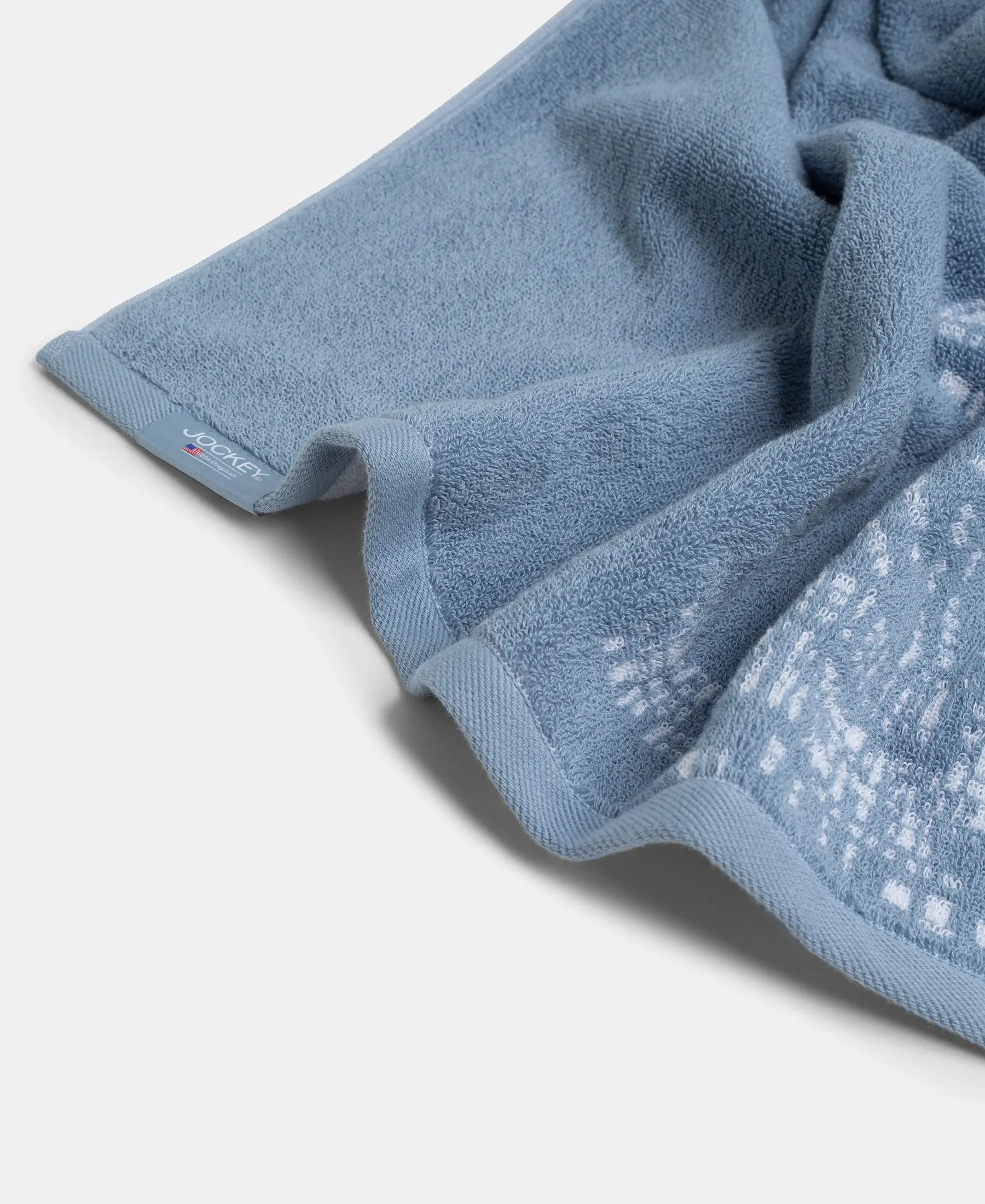 Cotton Rich Terry Ultrasoft and Durable Printed Bath Towel - Dusty Blue - Image 4