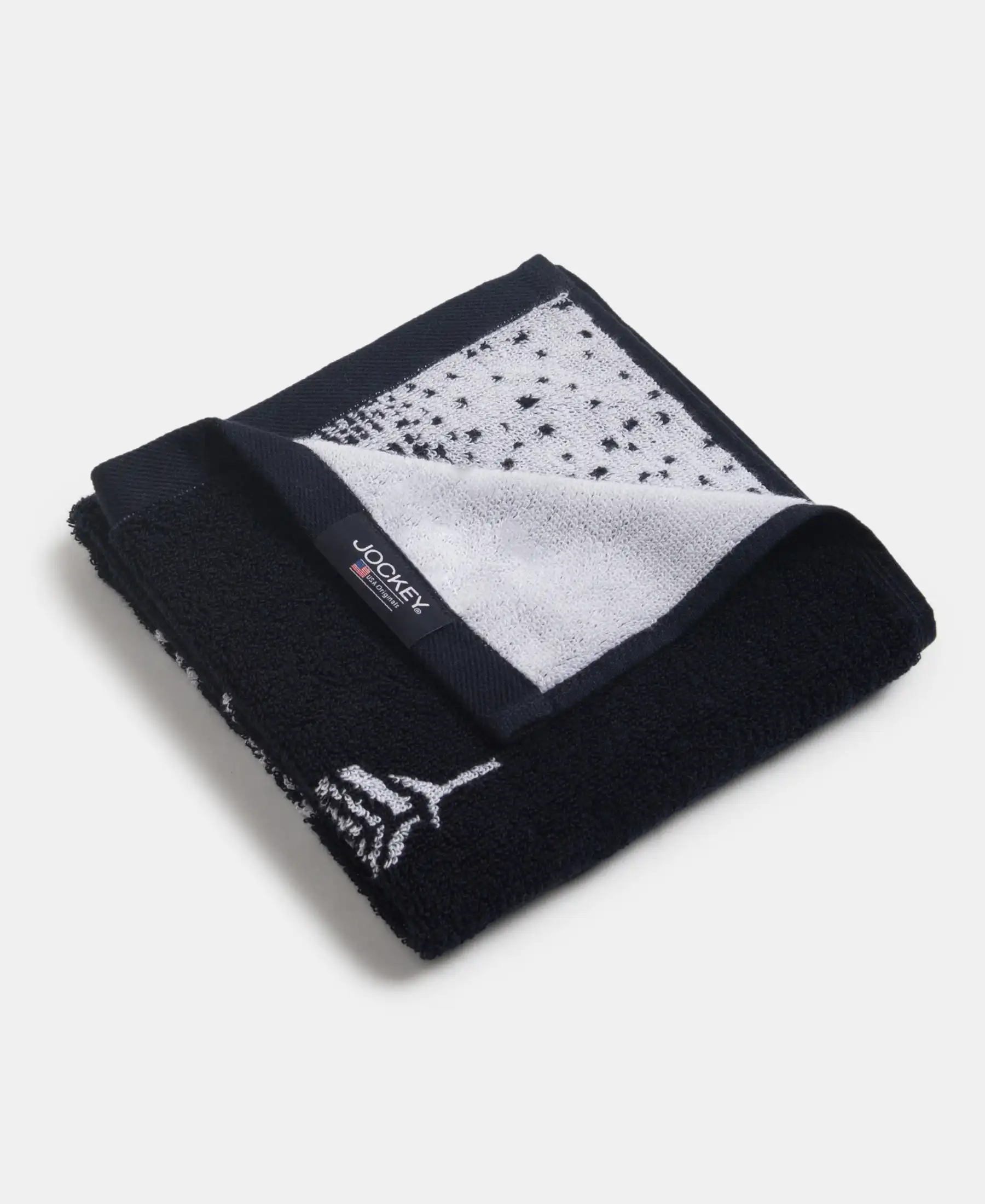 Cotton Rich Terry Ultrasoft and Durable Printed Hand Towel - Deep Navy (Pack of 2) - Image 3