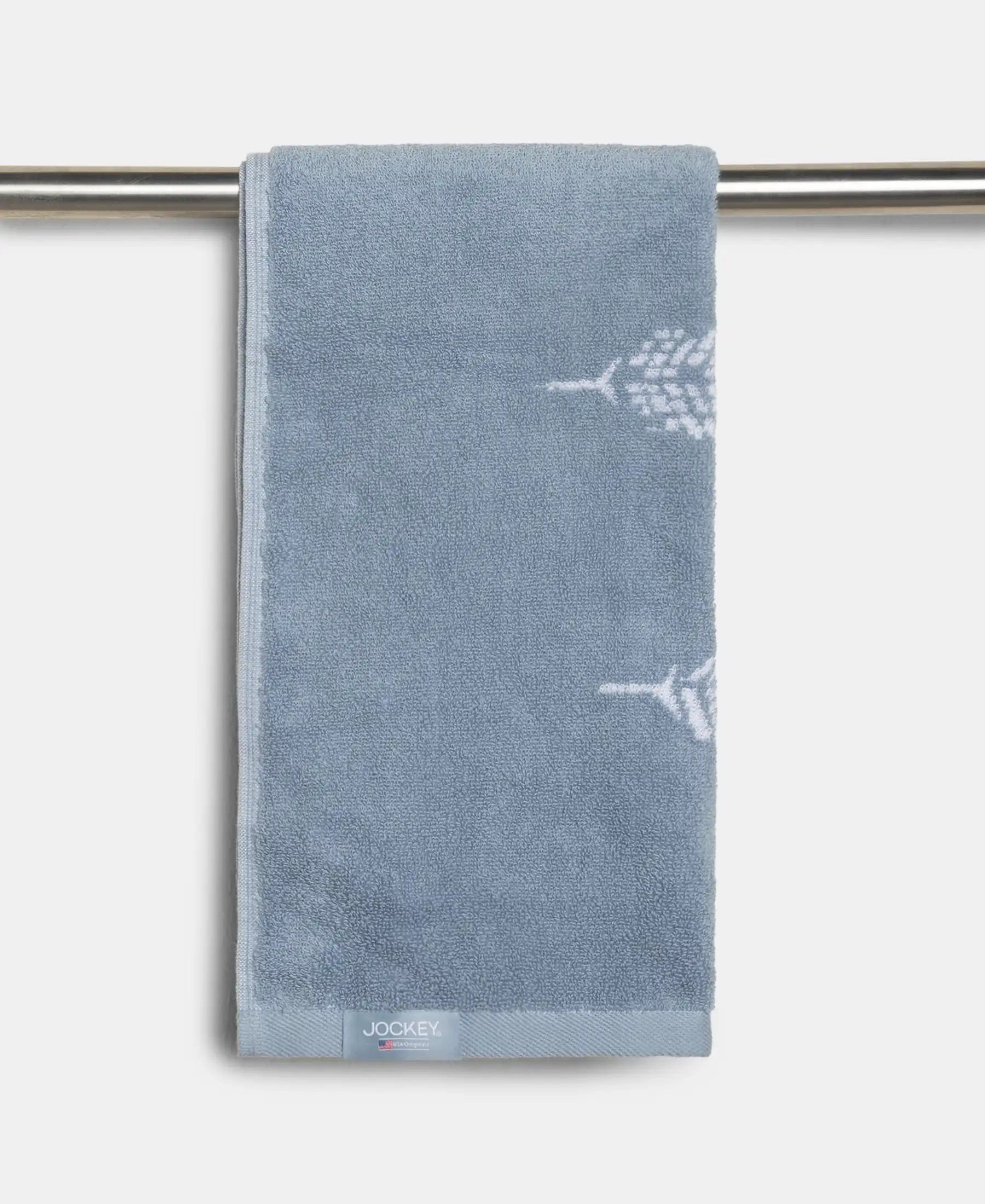 Cotton Rich Terry Ultrasoft and Durable Printed Hand Towel - Dusty Blue (Pack of 2) - Image 7