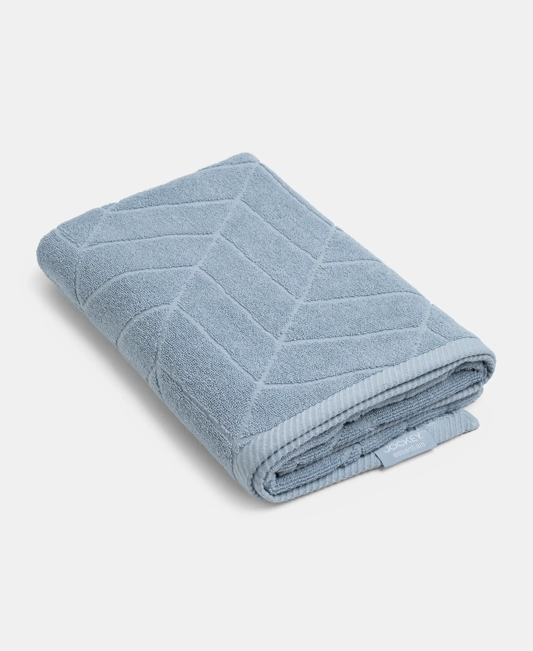 Cotton Terry Ultrasoft and Durable Patterned Bath Towel - Dusty Blue