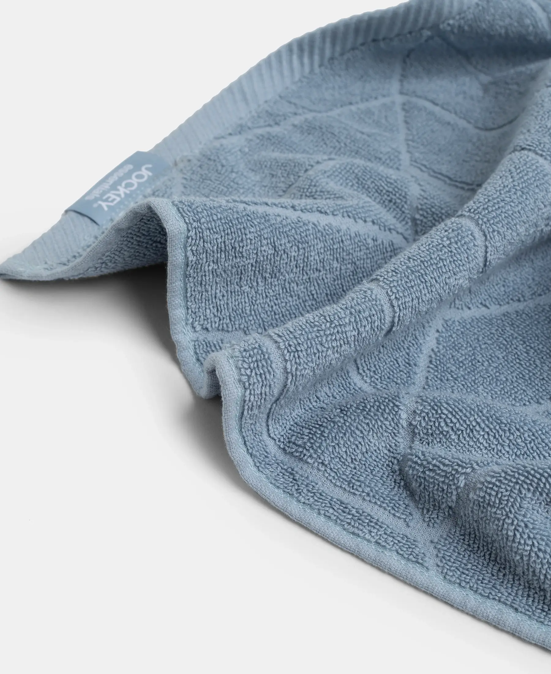 Cotton Terry Ultrasoft and Durable Patterned Bath Towel - Dusty Blue - Image 3