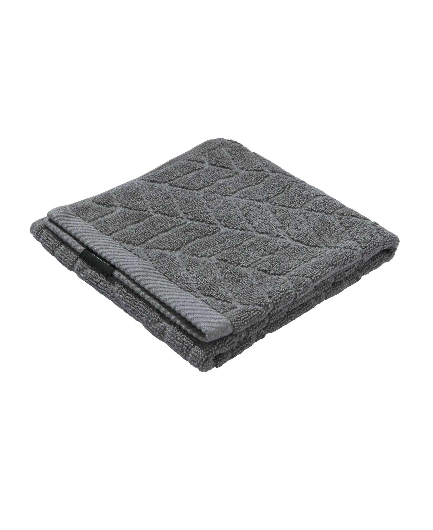 Cotton Terry Ultrasoft and Durable Patterned Hand Towel - Grey (Pack of 2) - Image 2