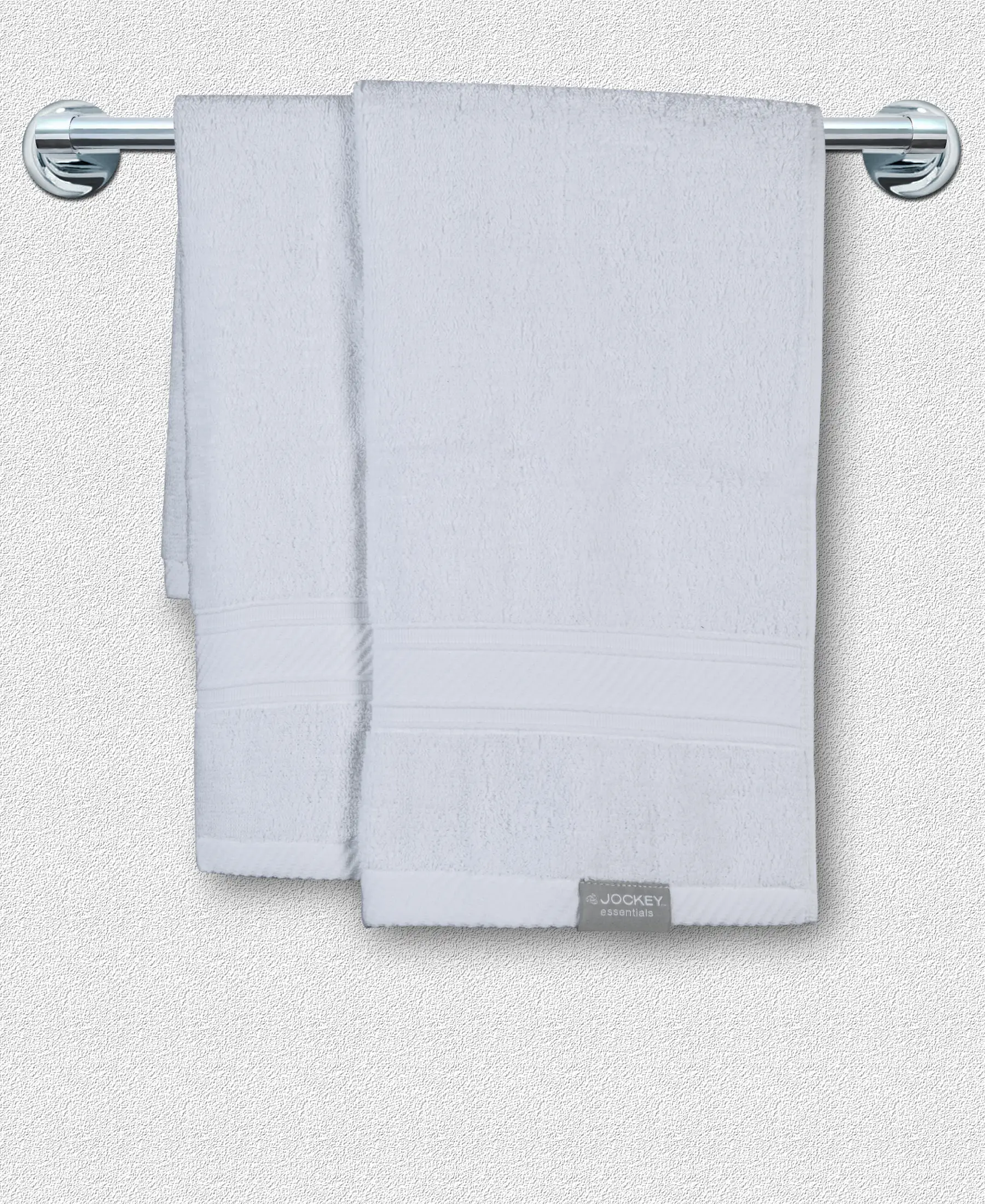 Cotton Terry Ultrasoft and Durable Solid Hand Towel - White (Pack of 2) - Image 3