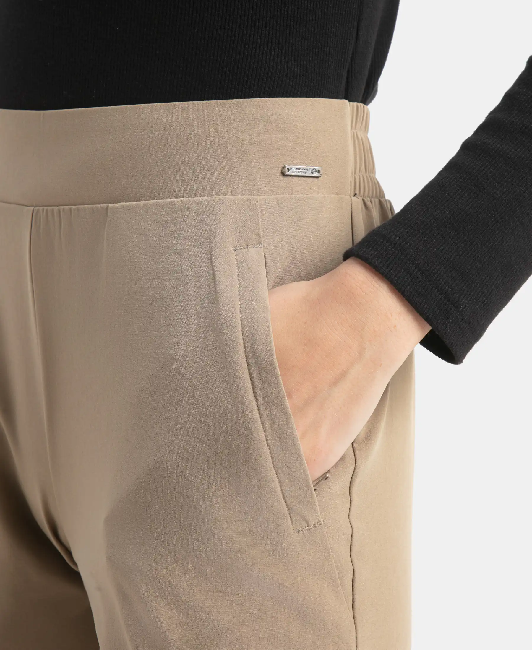 Environment Friendly Recycled Microfiber All Day Pants with StayFresh Treatment - Desert Taupe - Image 8