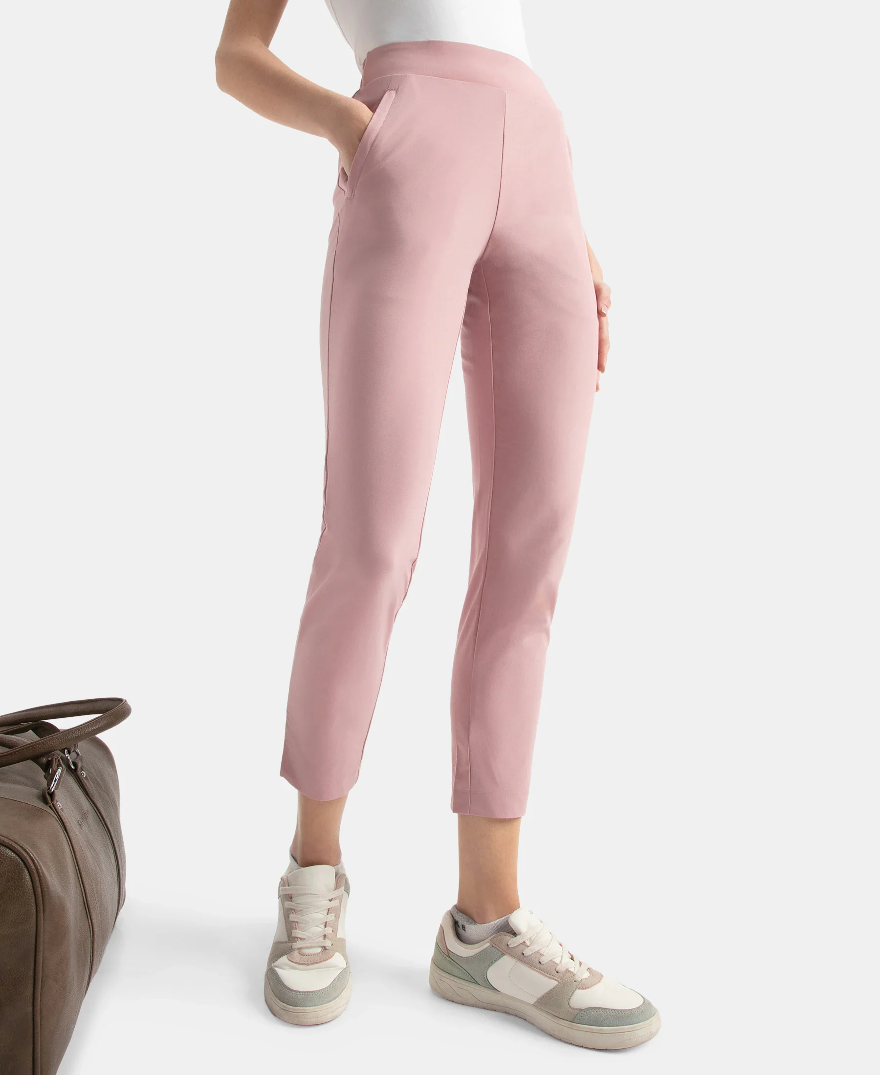 Environment Friendly Recycled Microfiber All Day Pants with StayFresh Treatment - Lilas - Image 5