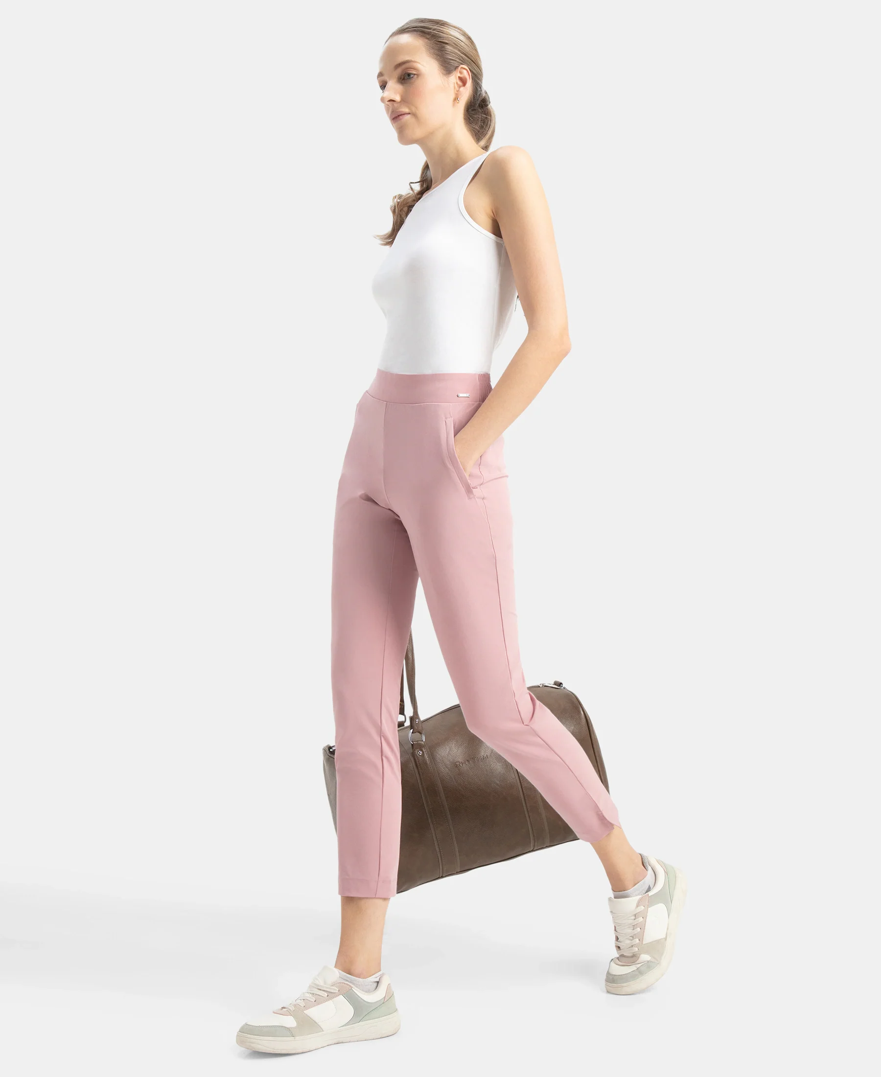 Environment Friendly Recycled Microfiber All Day Pants with StayFresh Treatment - Lilas - Image 6