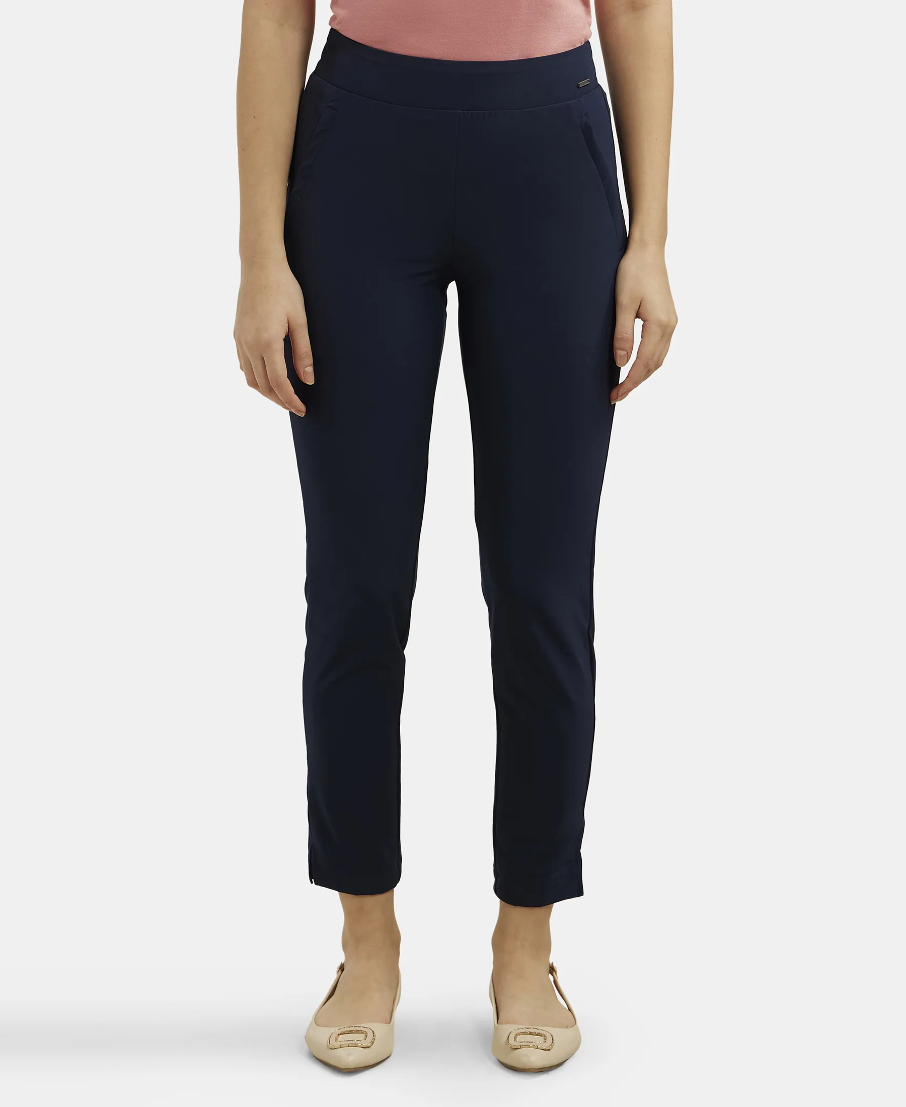 Environment Friendly Recycled Microfiber All Day Pants with StayFresh Treatment - Navy Blazer