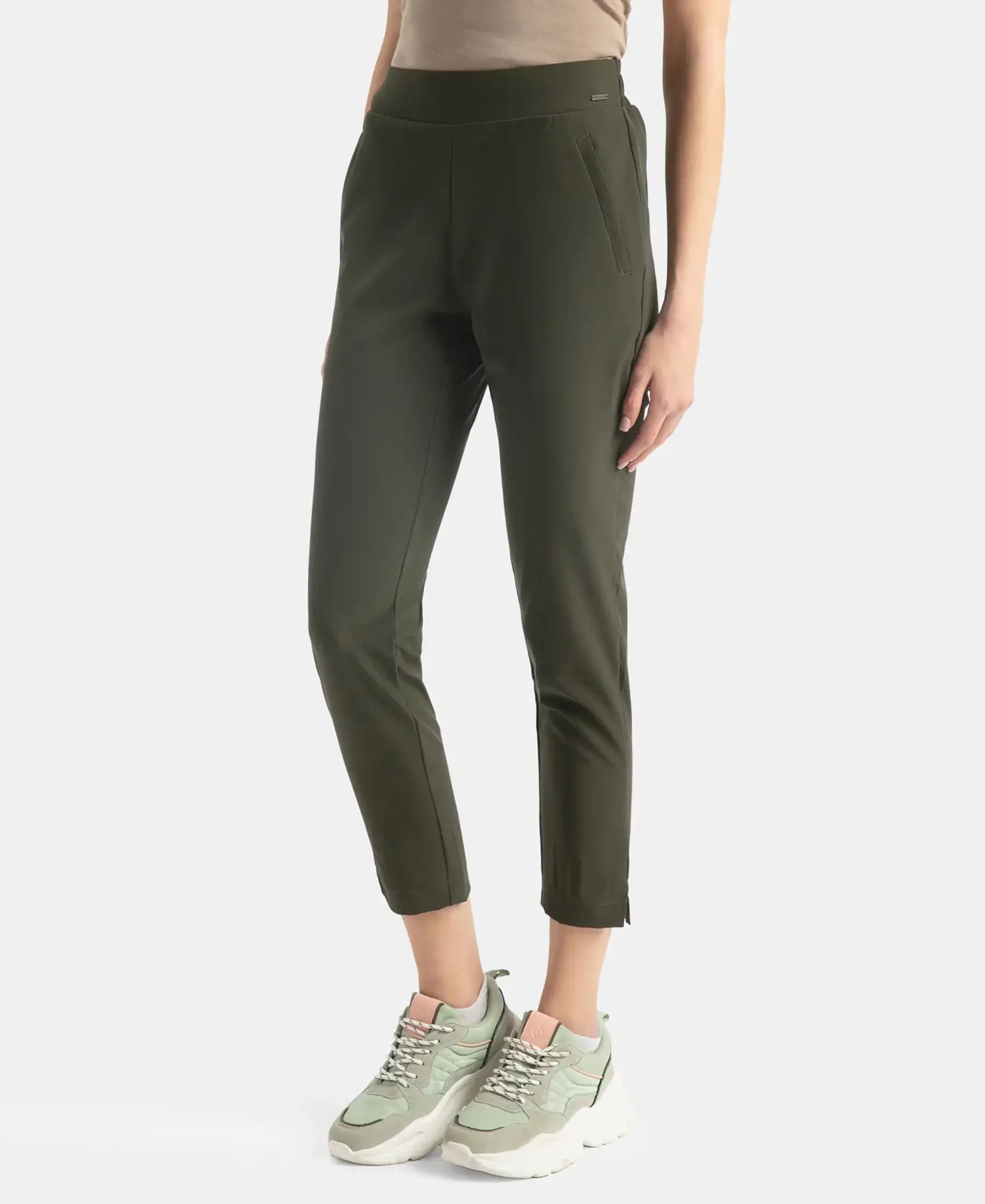 Environment Friendly Recycled Microfiber All Day Pants with StayFresh Treatment - Olive - Image 2