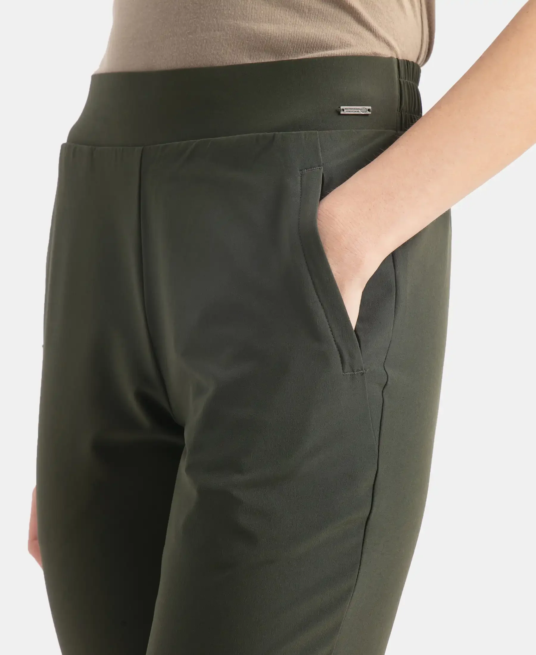 Environment Friendly Recycled Microfiber All Day Pants with StayFresh Treatment - Olive - Image 7