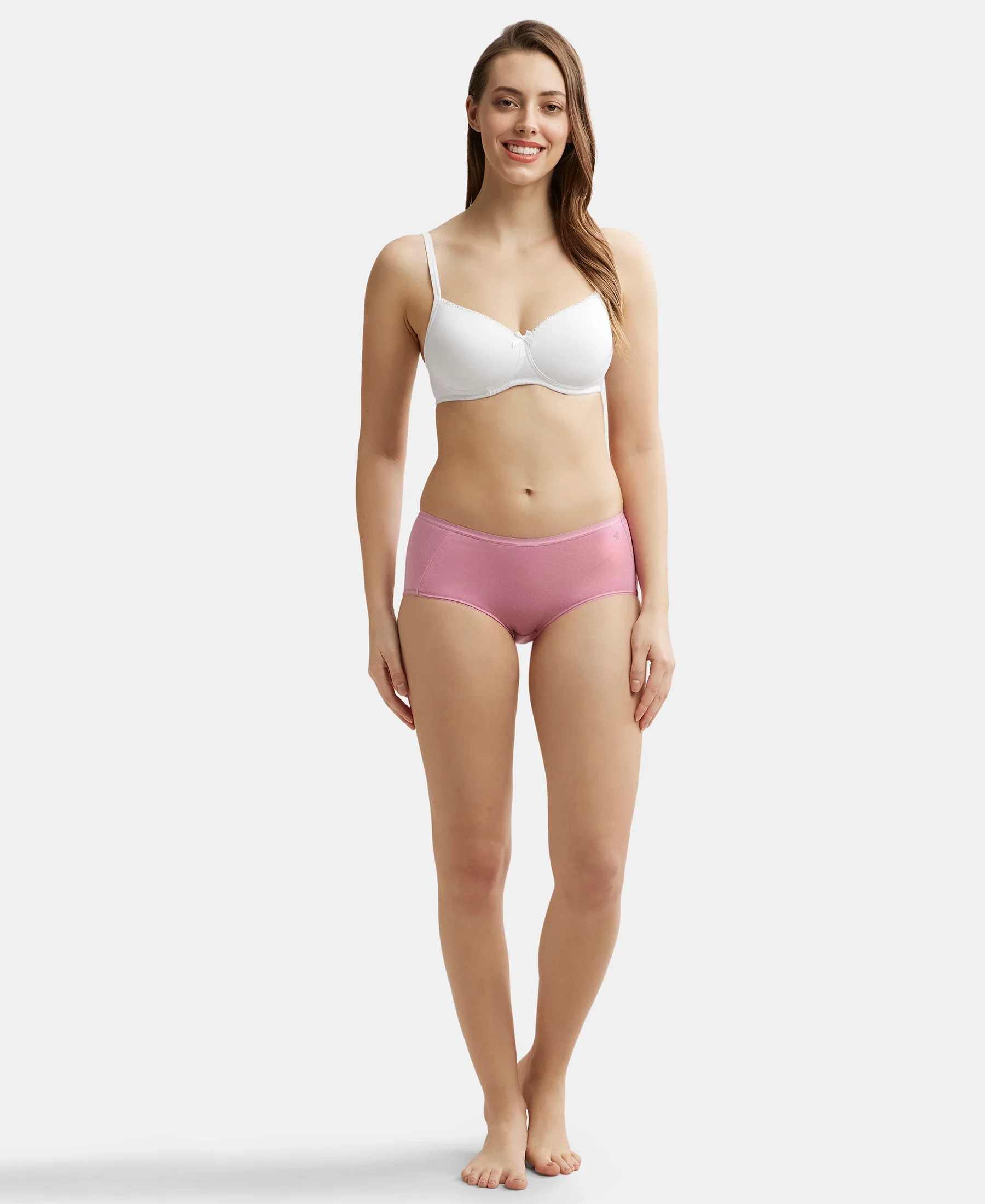 Full Coverage Micro Modal Elastane Stretch Full Brief With Exposed Waistband and StayFresh Treatment  - Cashmere Rose - Image 4