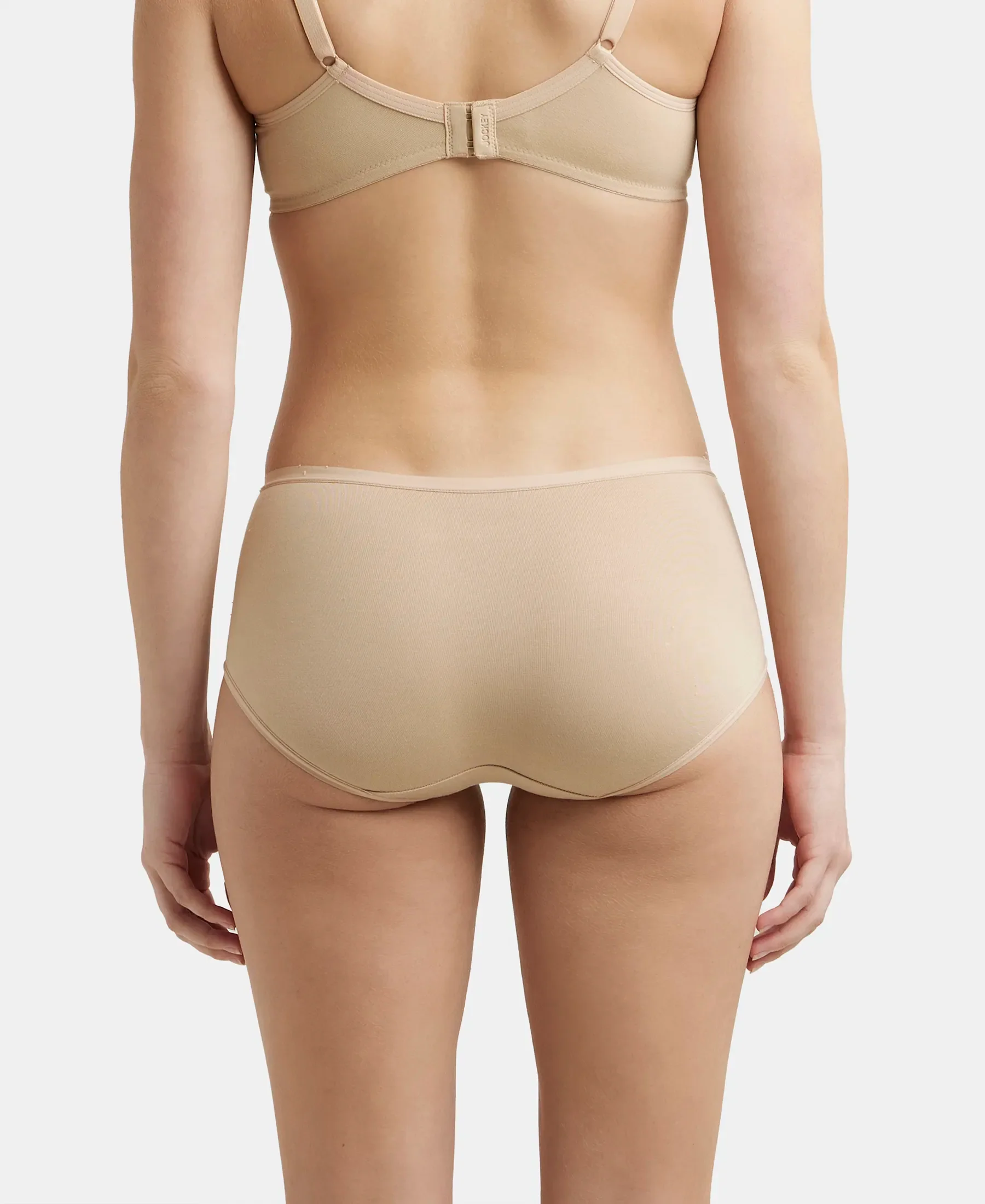 Full Coverage Micro Modal Elastane Stretch Full Brief With Exposed Waistband and StayFresh Treatment  - Light Skin - Image 3