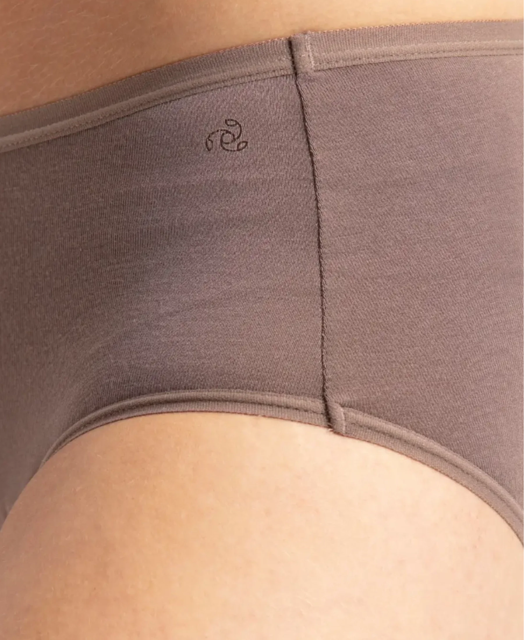 Full Coverage Micro Modal Elastane Stretch Full Brief With Exposed Waistband and StayFresh Treatment - Deep Taupe - Image 8