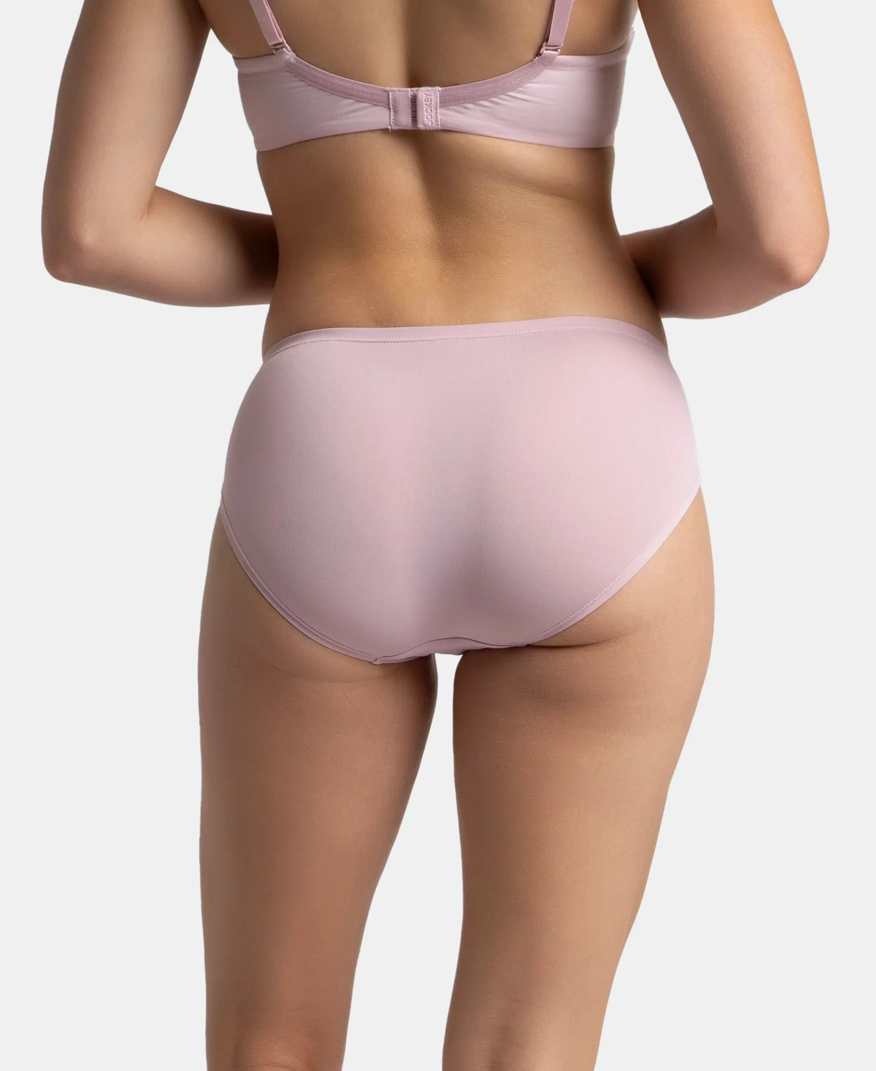 Full Coverage Soft Touch Microfiber Elastane Stretch Hipster with Lace Styling - Fragrant Lilac - Image 3