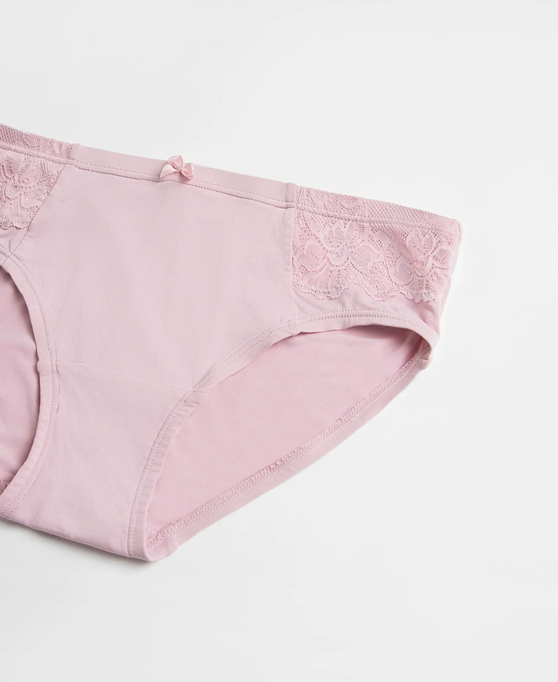 Full Coverage Soft Touch Microfiber Elastane Stretch Hipster with Lace Styling - Fragrant Lilac - Image 7