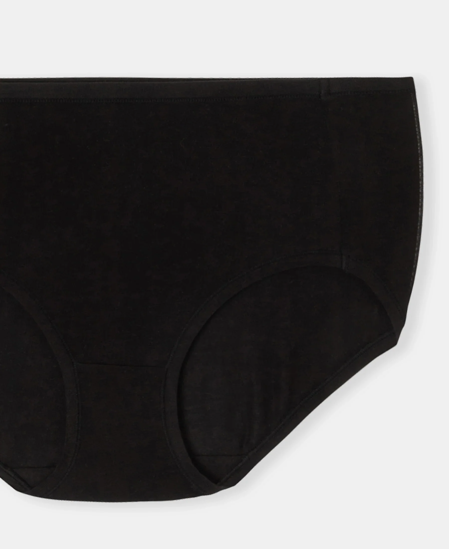 Full Coverage Tencel Lyocell Elastane Stretch Mid Waist Full Brief With Concealed Waistband and StayFresh Treatment - Black - Image 8