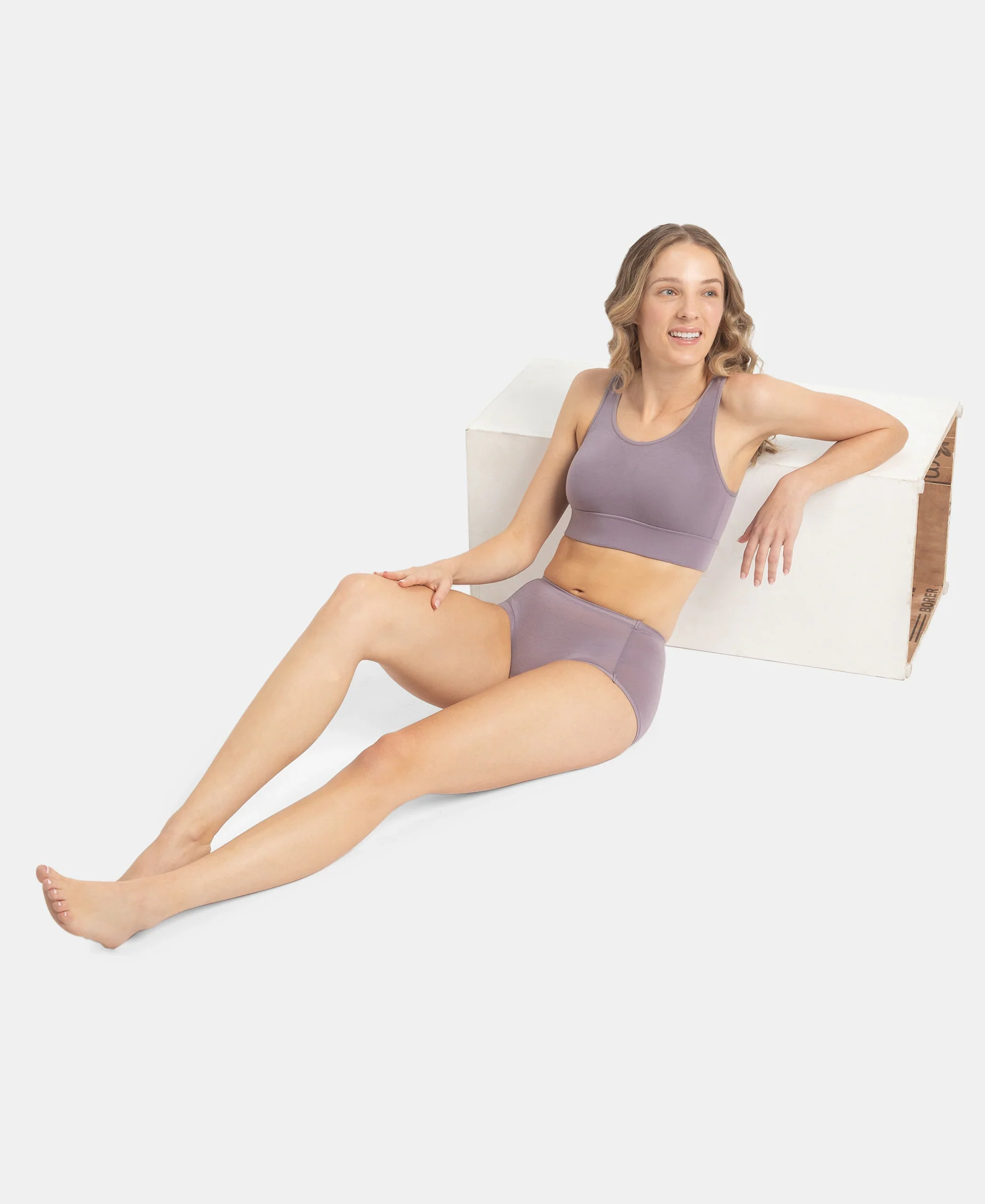 Full Coverage Tencel Lyocell Elastane Stretch Mid Waist Full Brief With Concealed Waistband and StayFresh Treatment - Minimal Grey - Image 6