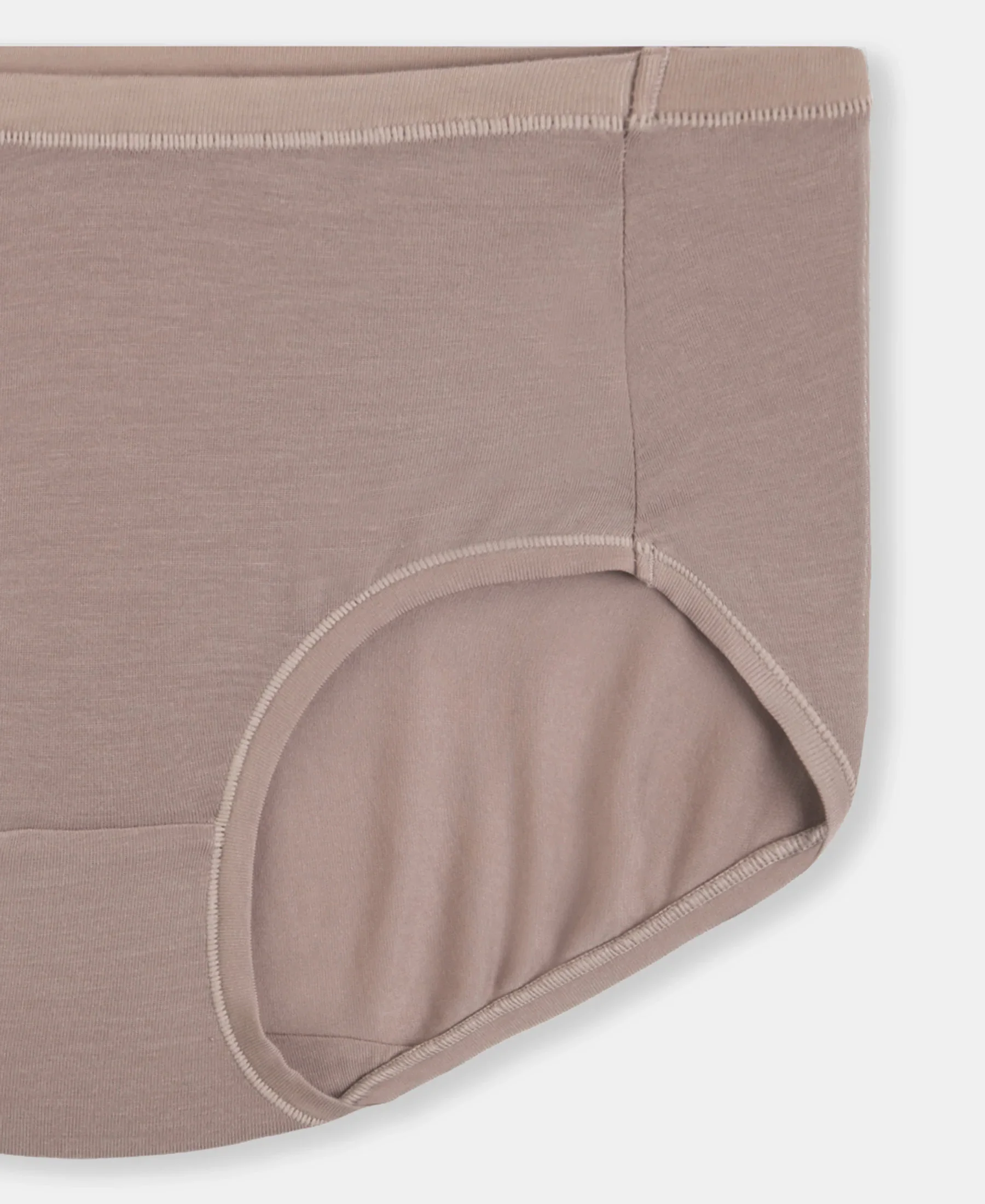 Full Coverage Tencel Lyocell Elastane Stretch Mid Waist Full Brief With Concealed Waistband and StayFresh Treatment - Mushroom - Image 8