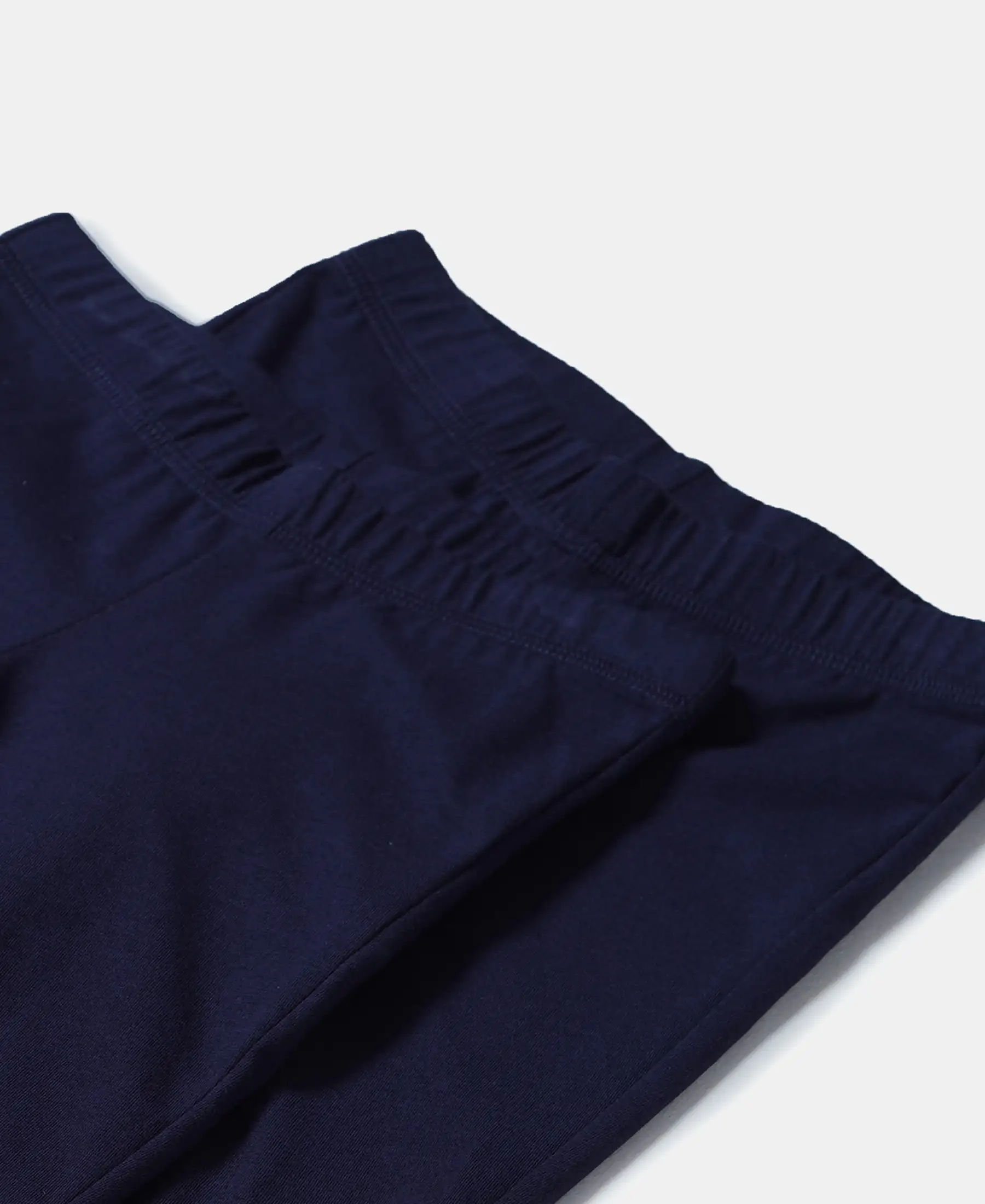 Girl's Super Combed Cotton Elastane Stretch Shorties with Ultrasoft Waistband - Classic Navy (Pack of 2) - Image 2