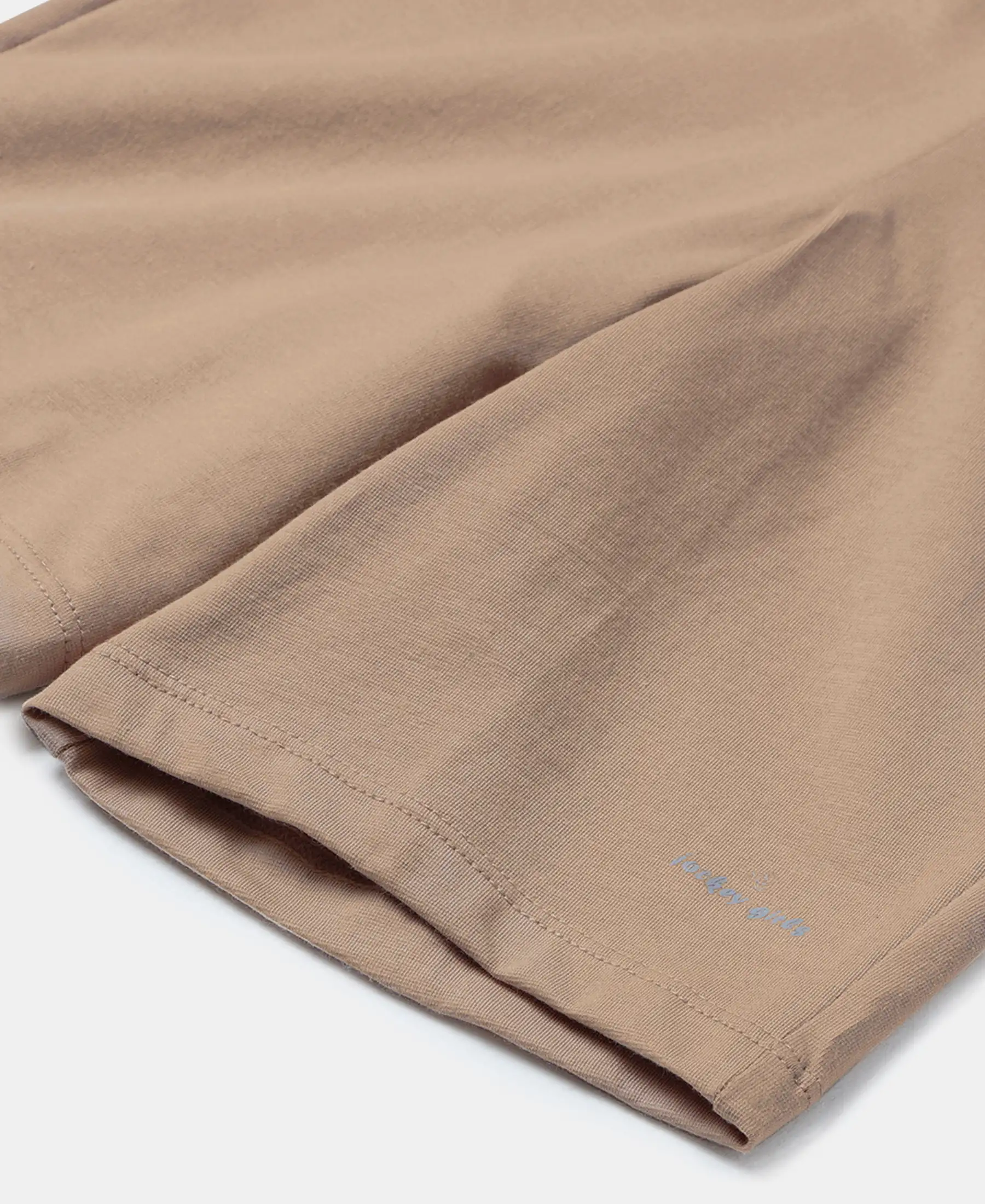 Girl's Super Combed Cotton Elastane Stretch Shorties with Ultrasoft Waistband - Skin (Pack of 2) - Image 2