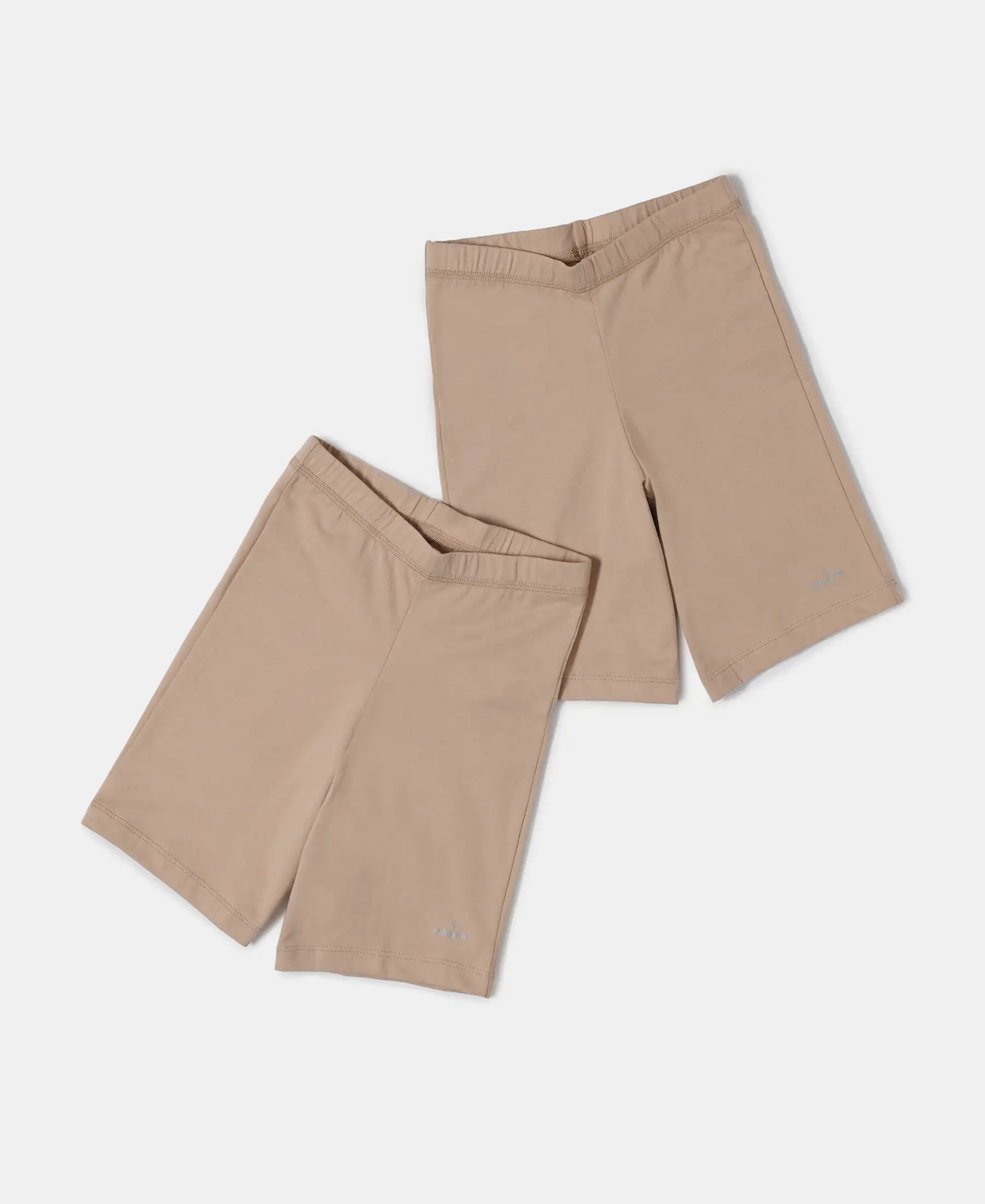 Girl's Super Combed Cotton Elastane Stretch Shorties with Ultrasoft Waistband - Skin (Pack of 2) - Image 5