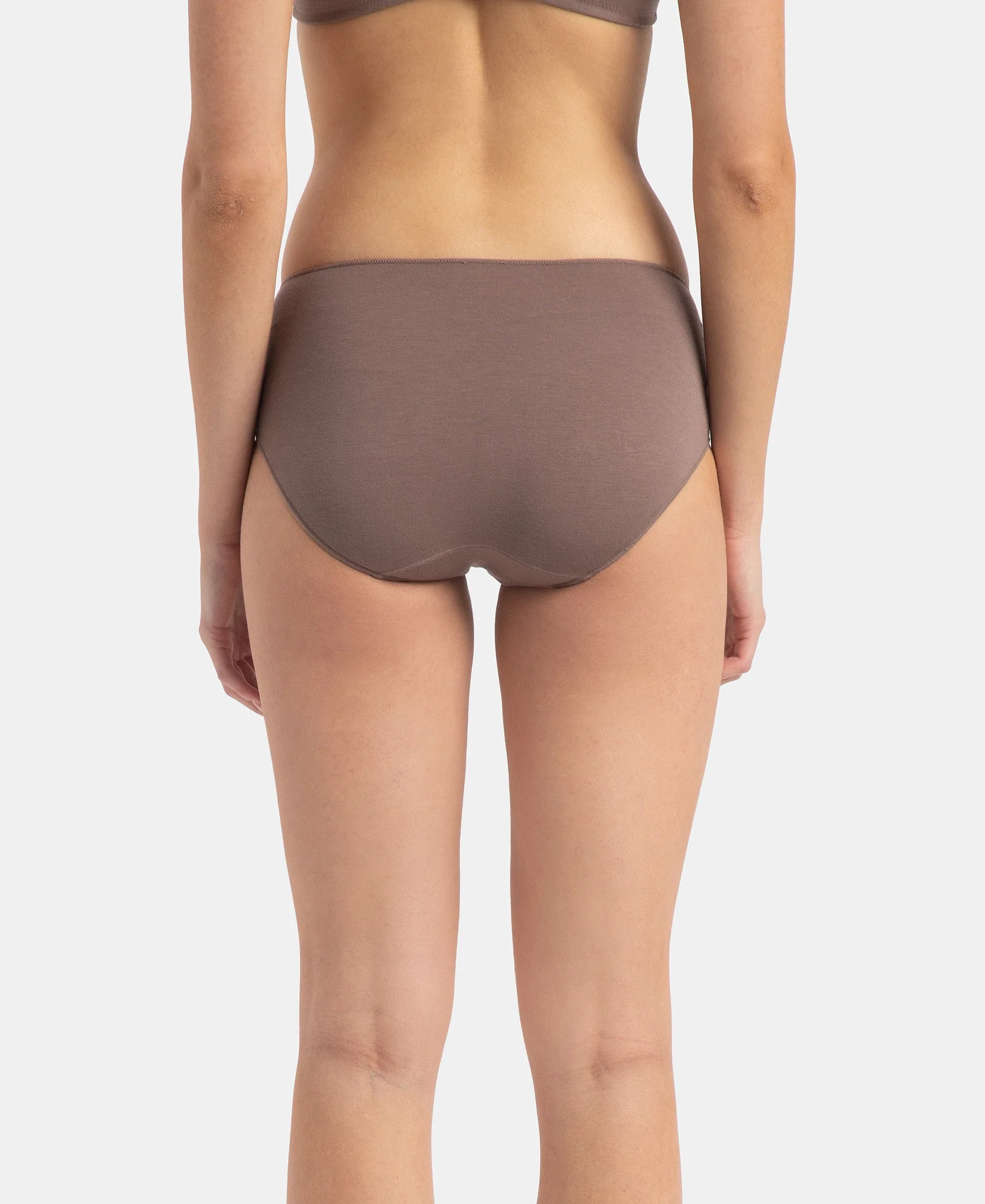 High Coverage Micro Modal Elastane Stretch Hipster With Ultrasoft Concealed Waistband - Cashmere Rose & Deep Taupe (Pack of 2) - Image 8