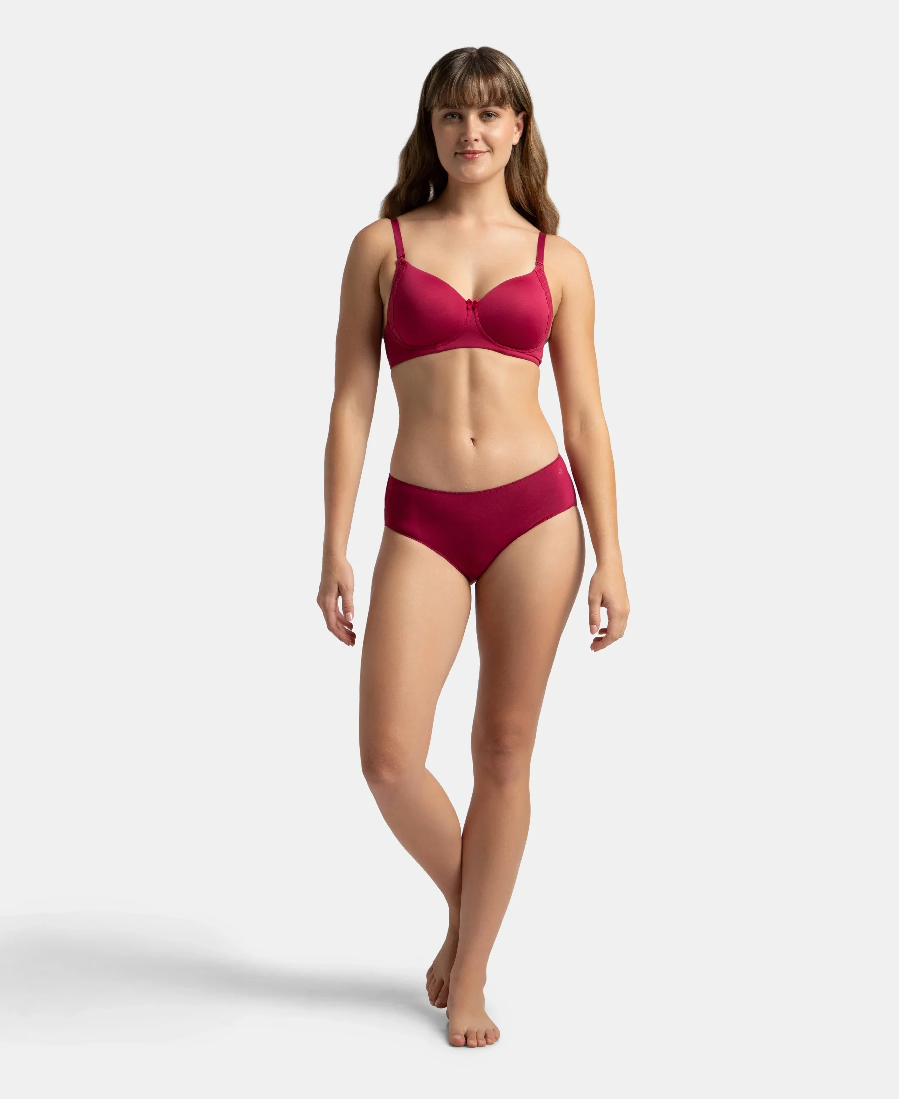 High Coverage Micro Modal Elastane Stretch Hipster With Ultrasoft Concealed Waistband - Mocha & Anemone (Pack of 2) - Image 4