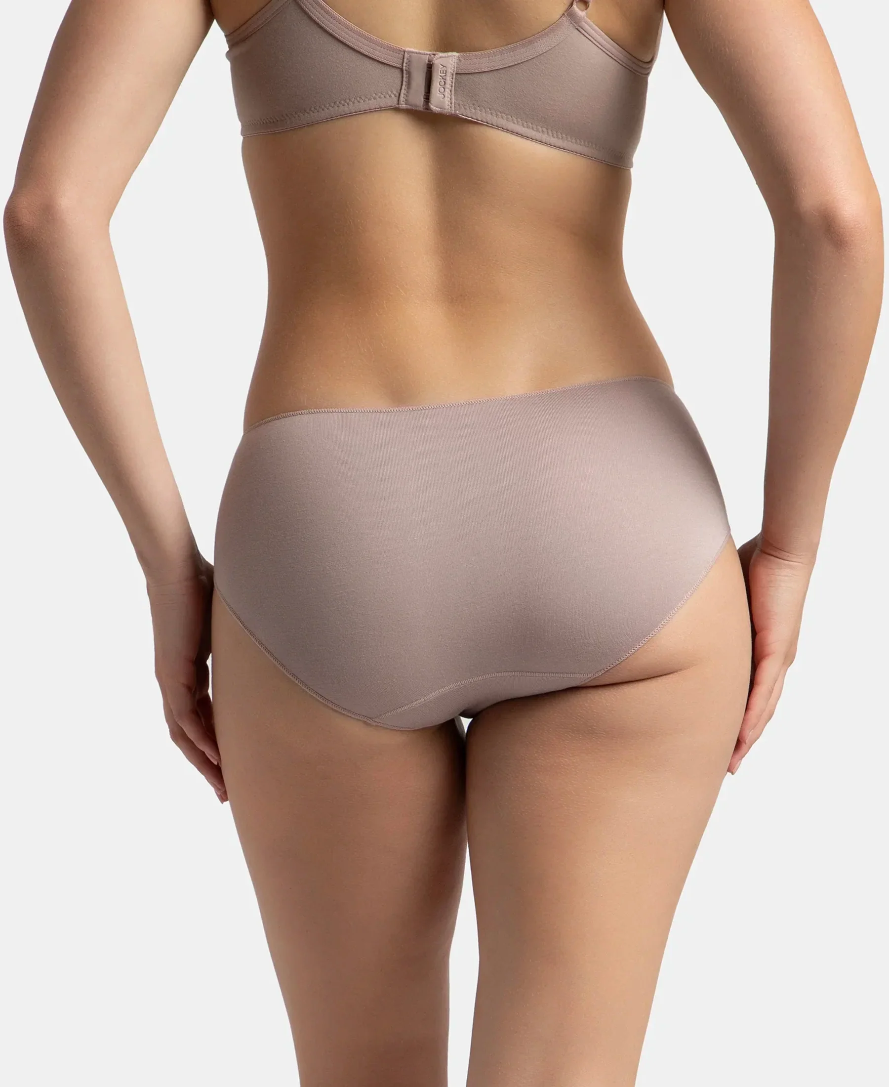 High Coverage Micro Modal Elastane Stretch Hipster With Ultrasoft Concealed Waistband - Mocha & Anemone (Pack of 2) - Image 8
