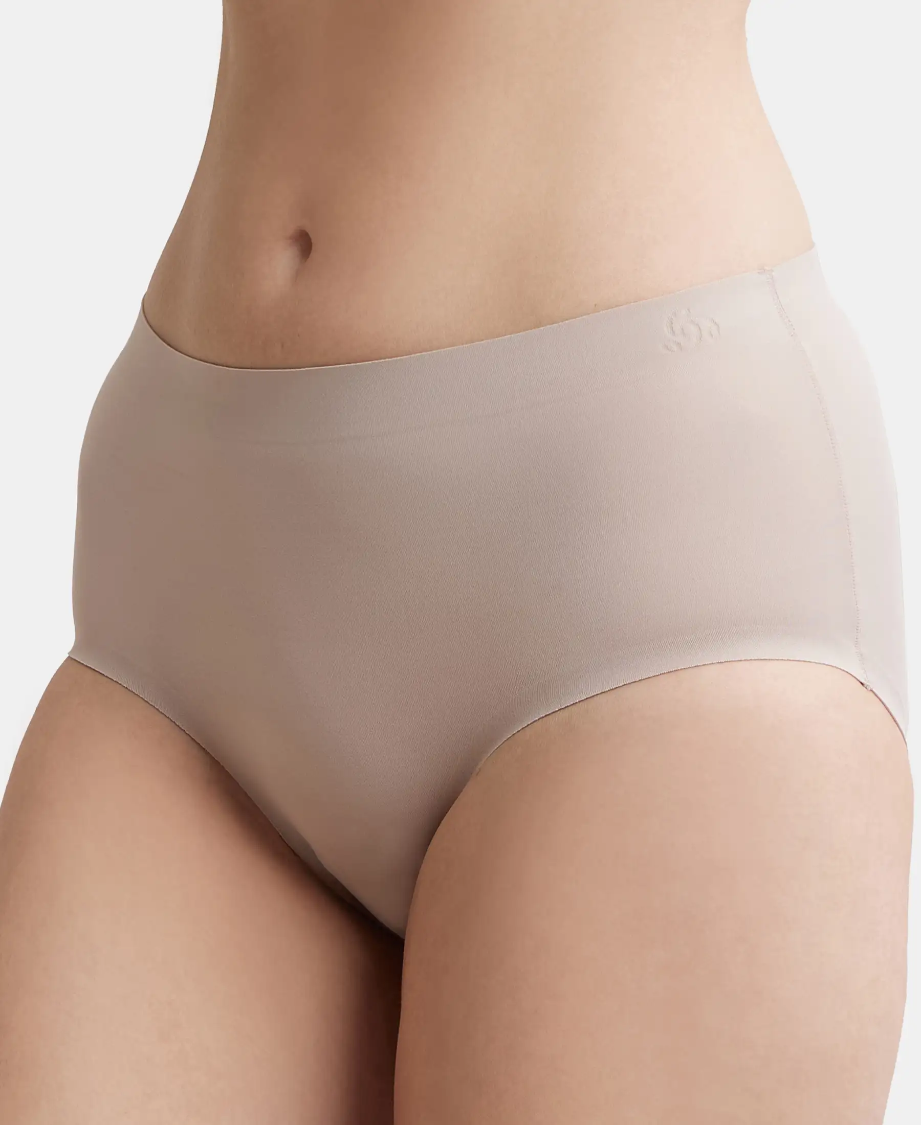 High Coverage Soft Touch Microfiber Elastane Stretch Full Brief with No Visible Pantyline - Mocha - Image 6