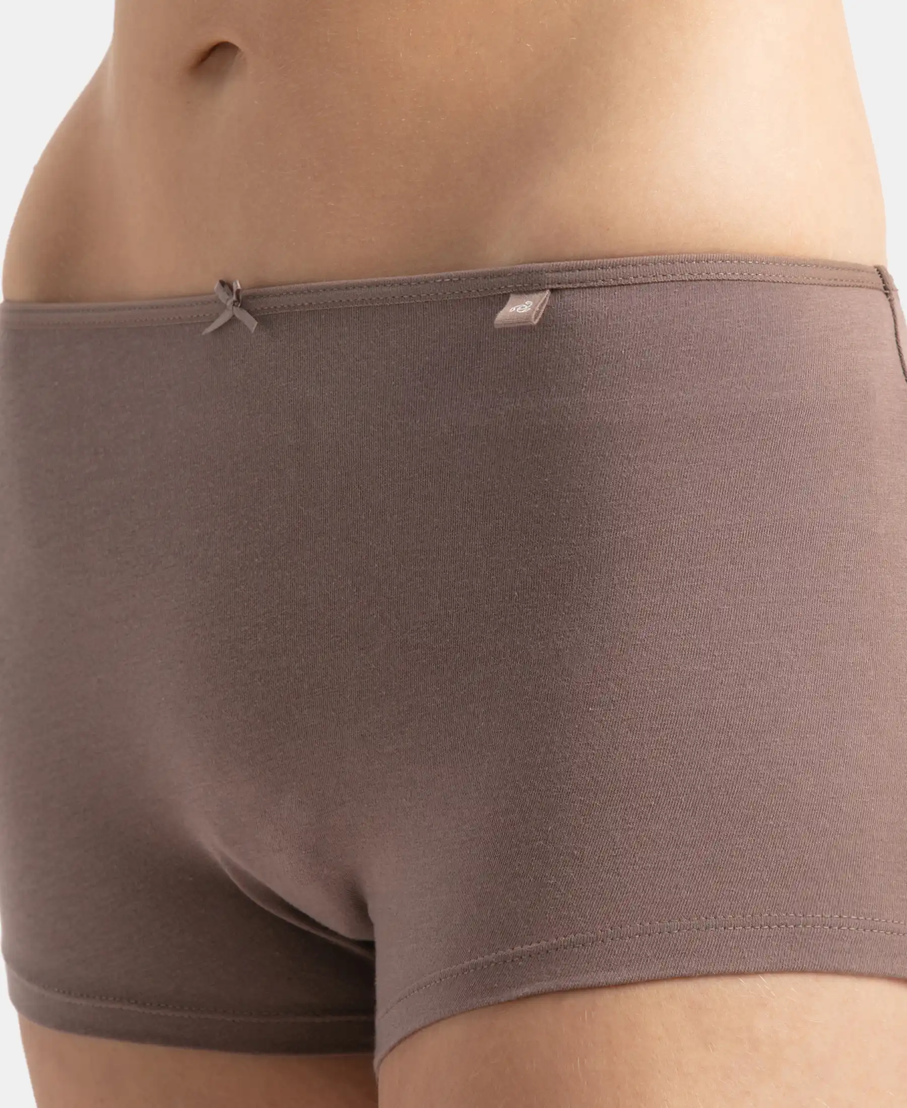High Coverage Super Combed Cotton Elastane Stretch Boy Leg With Concealed Waistband and StayFresh Treatment - Deep Taupe - Image 7