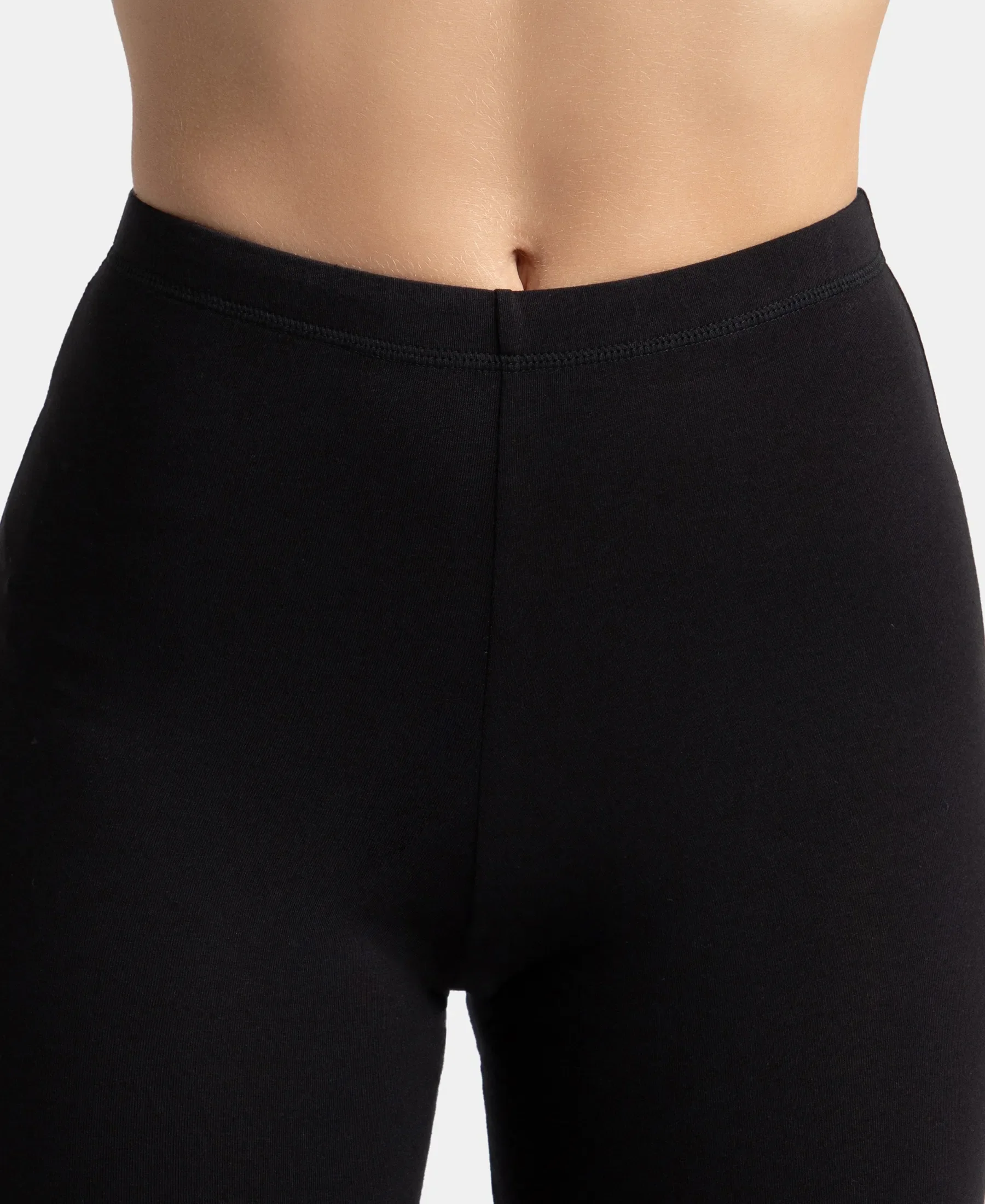 High Coverage Super Combed Cotton Elastane Stretch Shorties With Concealed Waistband - Black & Classic Navy (Pack of 2) - Image 7