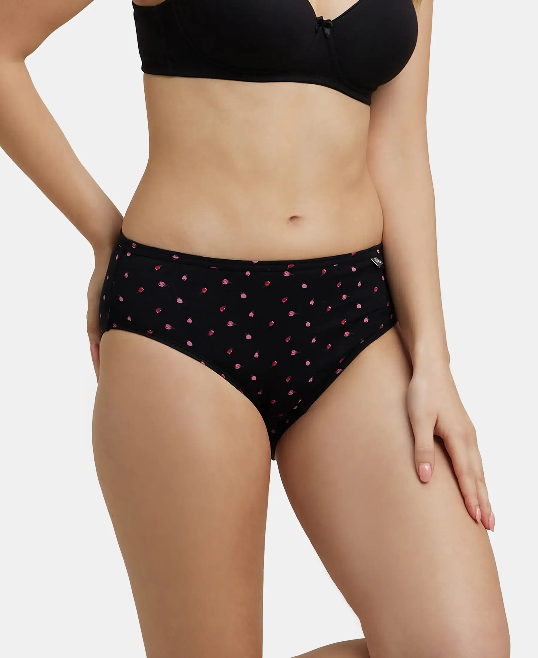 High Coverage Super Combed Cotton Hipster With Concealed Waistband and StayFresh Treatment - Dark Prints (Pack of 3) - Image 8