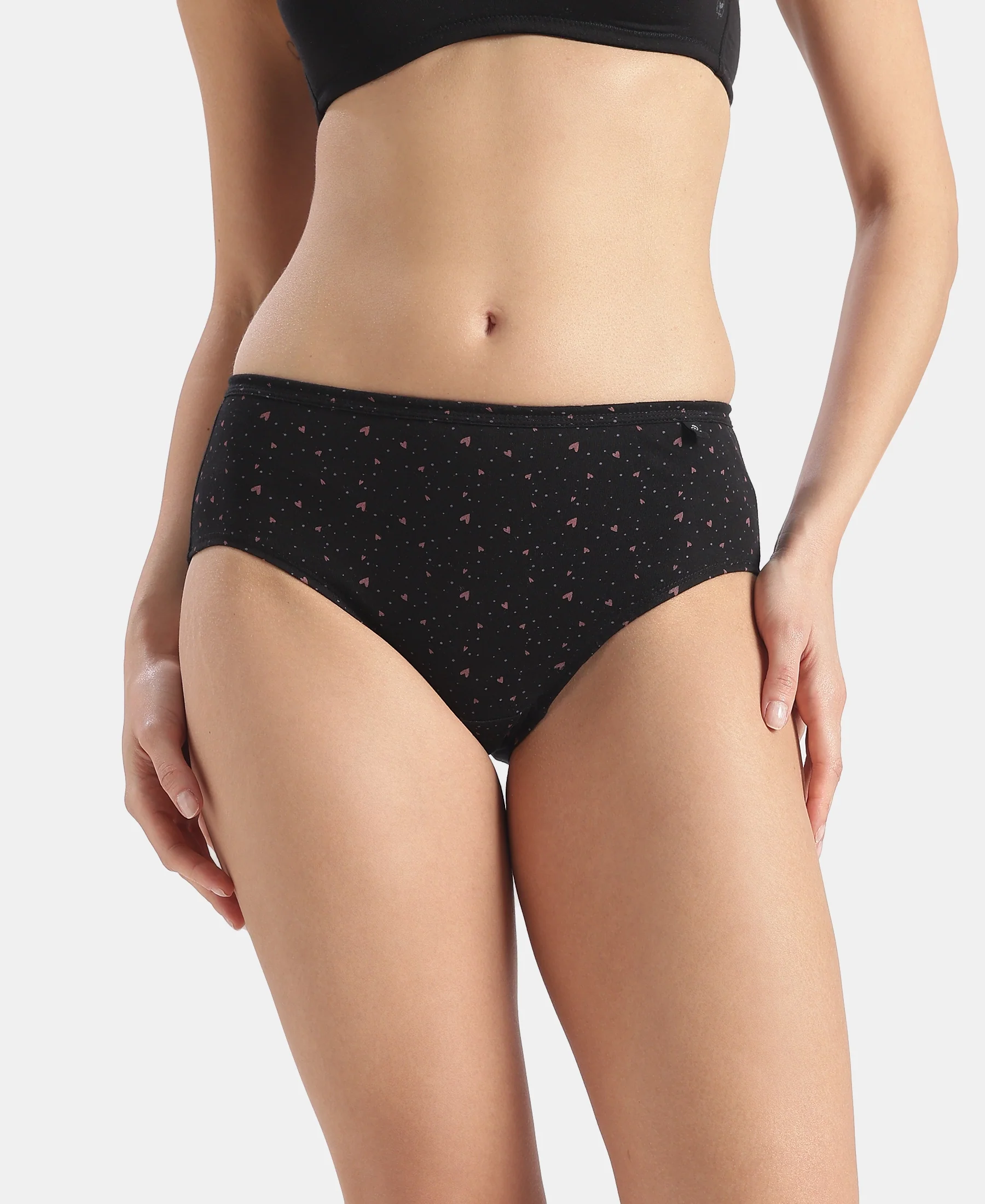 High Coverage Super Combed Cotton Hipster With Concealed Waistband and StayFresh Treatment - Dark Prints (Pack of 5) - Image 7